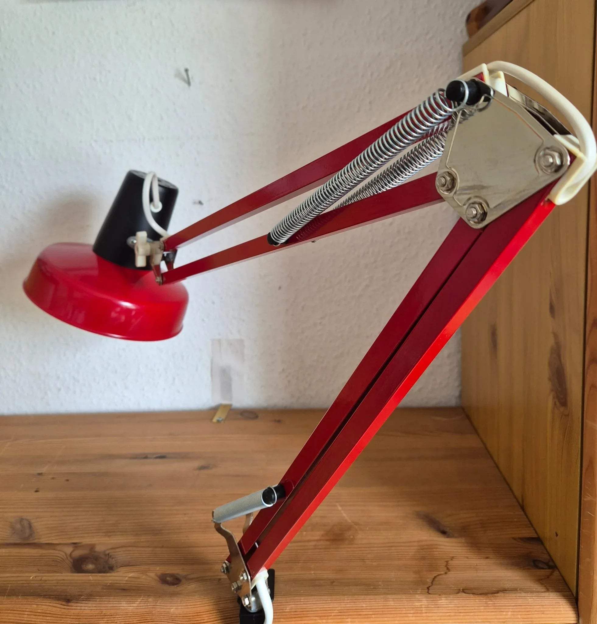 Gelenklampe, Architektenlampe Mathias rot