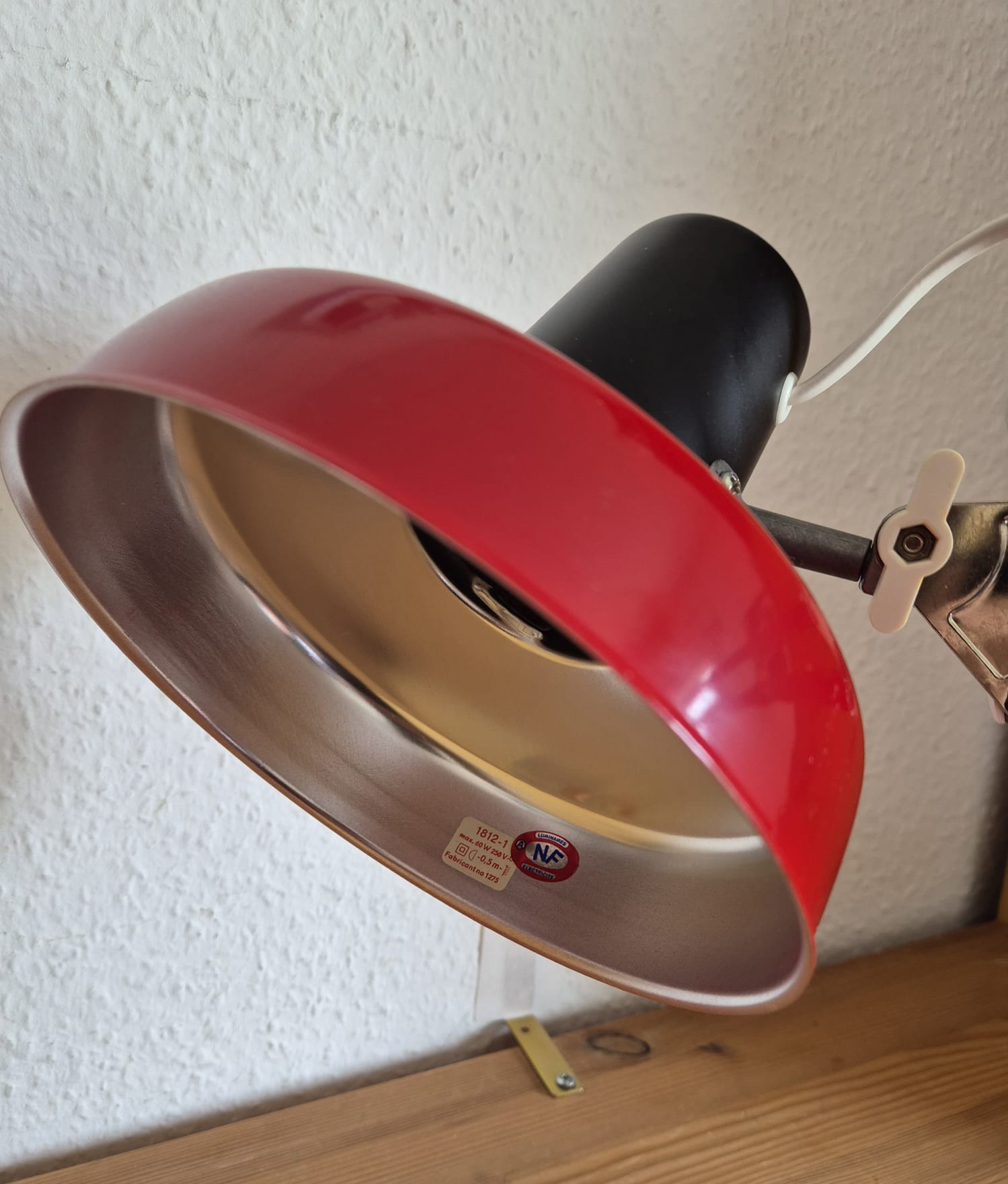 Gelenklampe, Architektenlampe Mathias rot