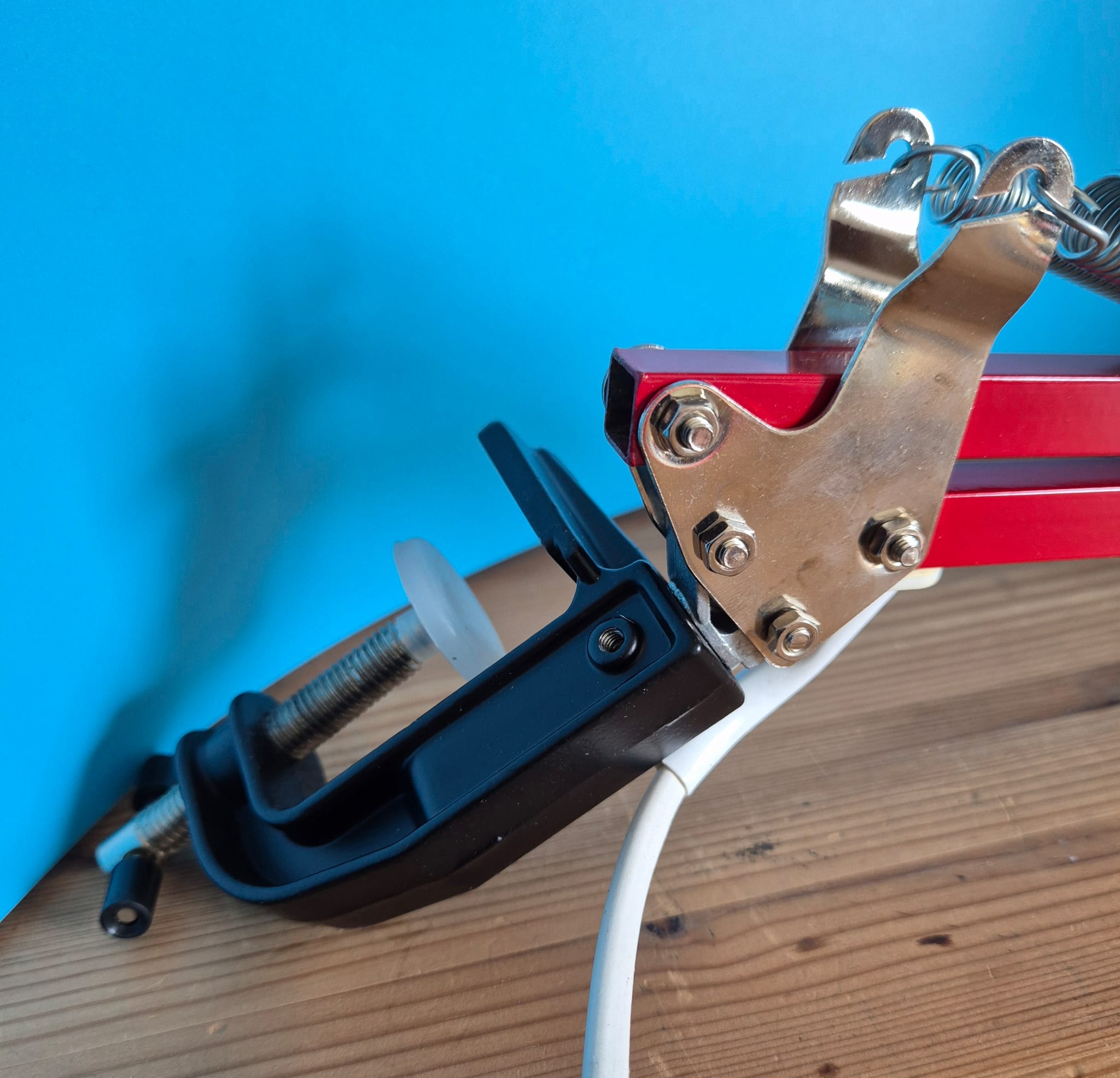 Gelenklampe, Architektenlampe Mathias rot