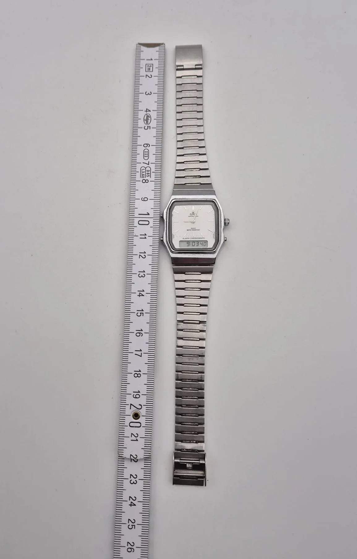Vintage Herrenuhr, Armbanuhr ANALOG-DIGITAL Alarm Chronograph Quarzuhr MEISTER-ANKER