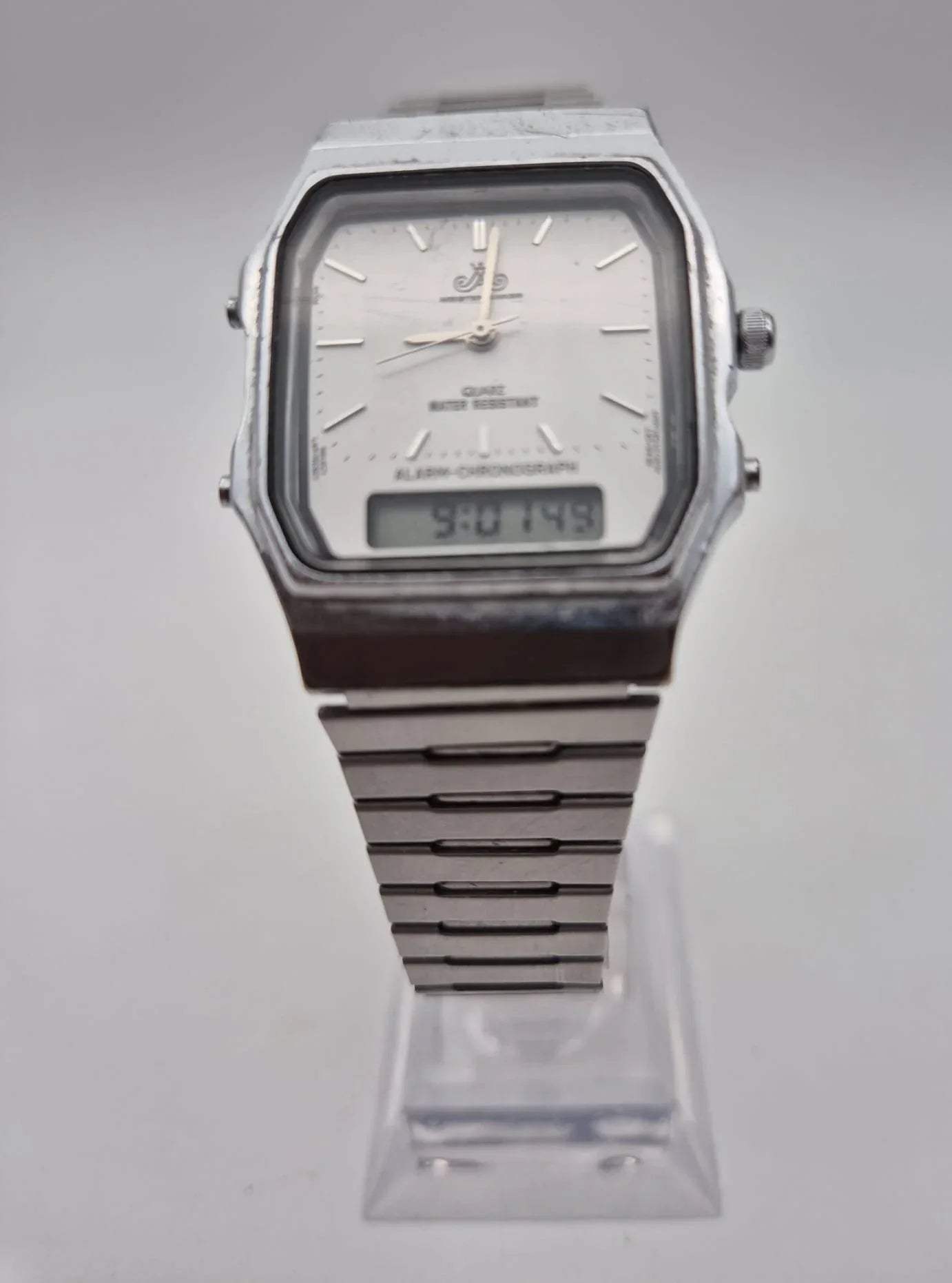 Vintage Herrenuhr, Armbanuhr ANALOG-DIGITAL Alarm Chronograph Quarzuhr MEISTER-ANKER