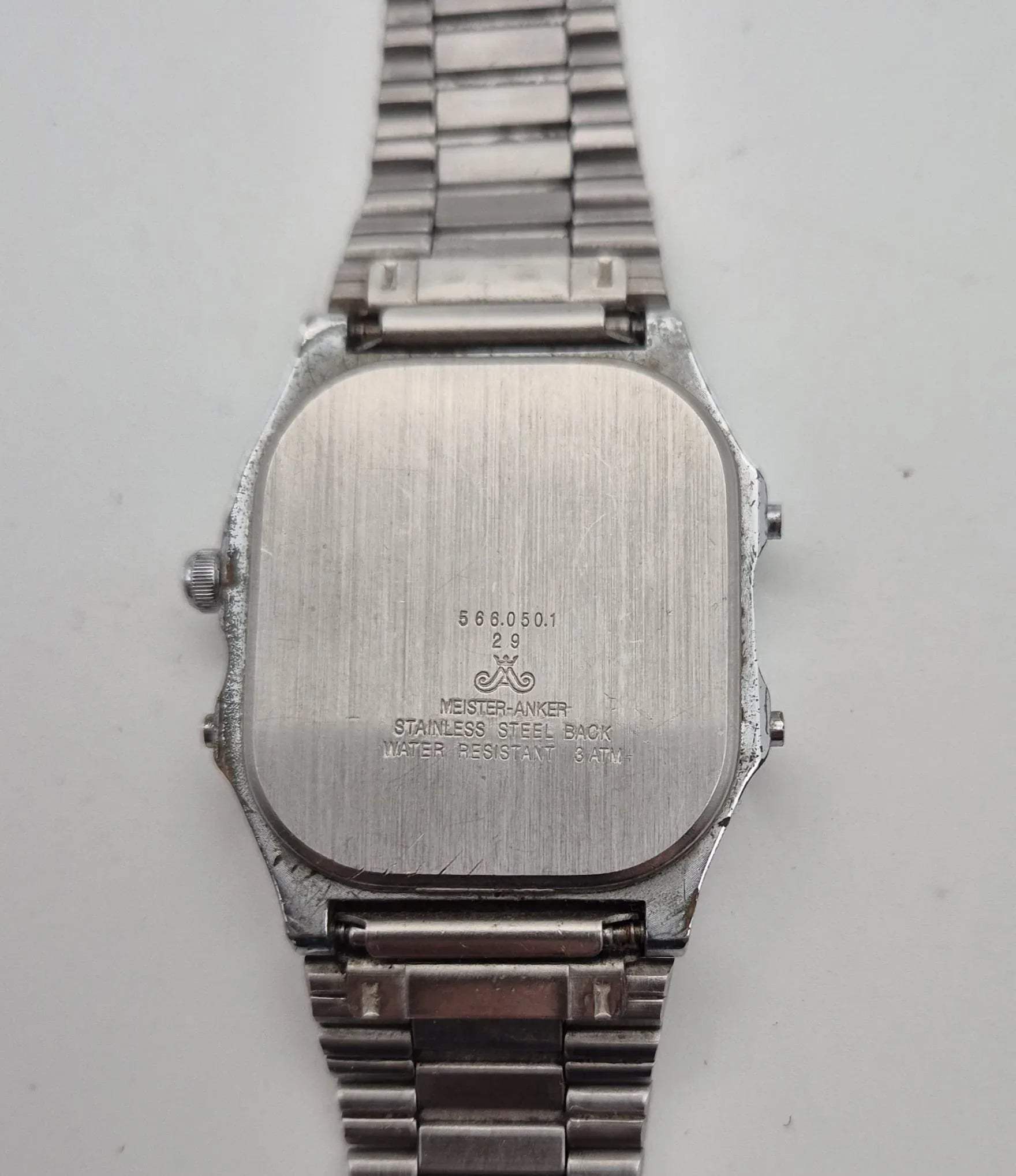 Vintage Herrenuhr, Armbanuhr ANALOG-DIGITAL Alarm Chronograph Quarzuhr MEISTER-ANKER