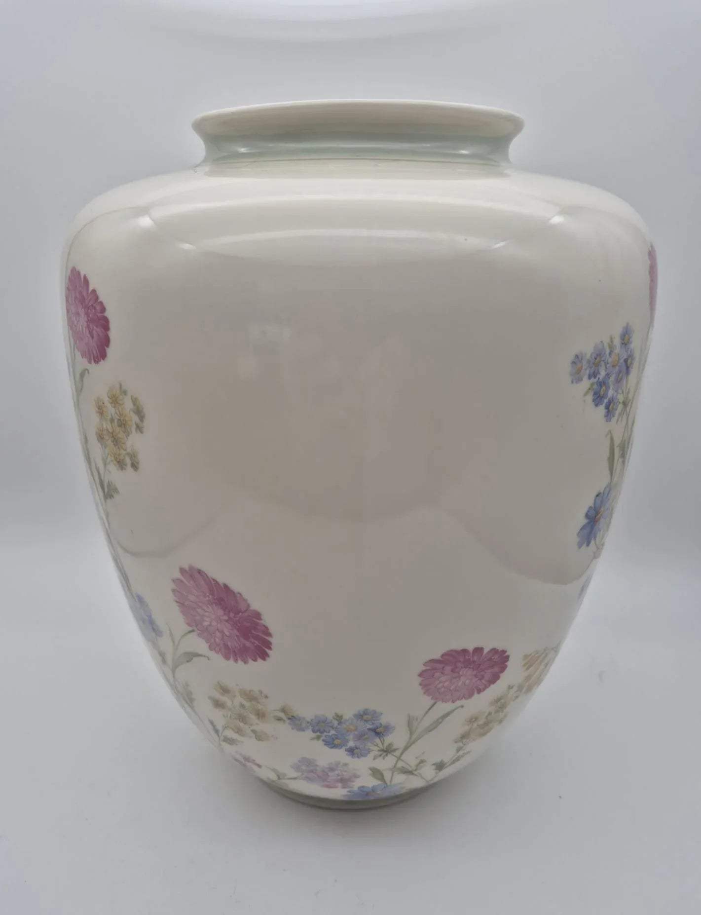 Vase Reichenbacher Porzellan mit Blumenmuster, Porzellanvase, Blumenvase