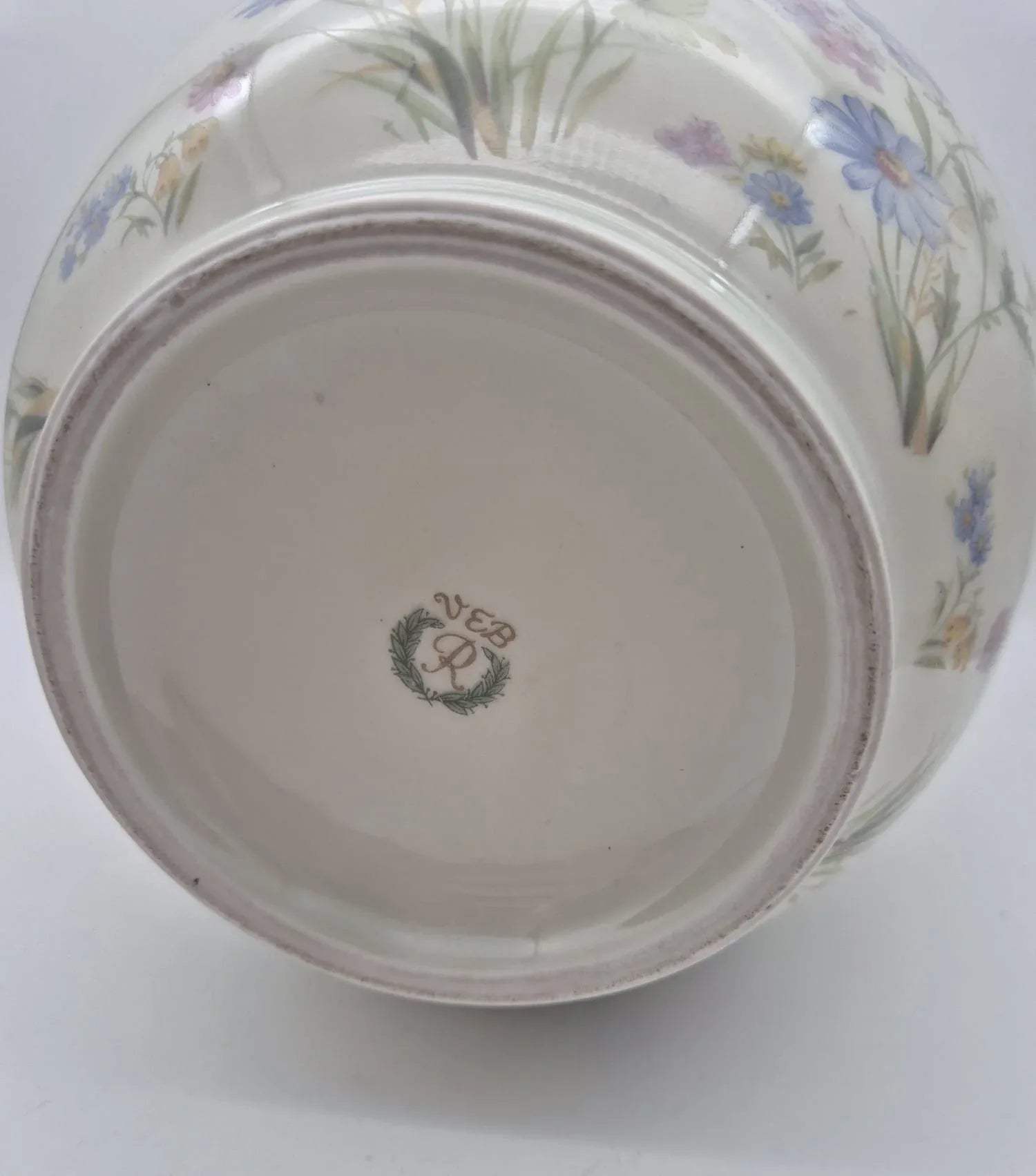 Vase Reichenbacher Porzellan mit Blumenmuster, Porzellanvase, Blumenvase