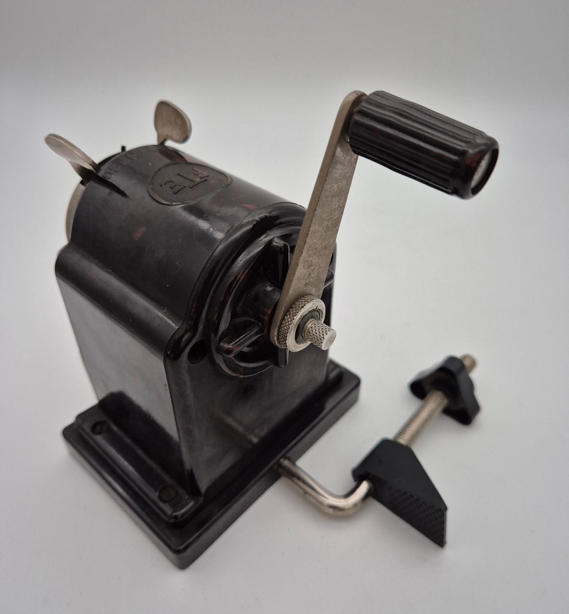 Vintage BSM FTE Modell 120 Bleistiftspitzer mit Tischhalterung