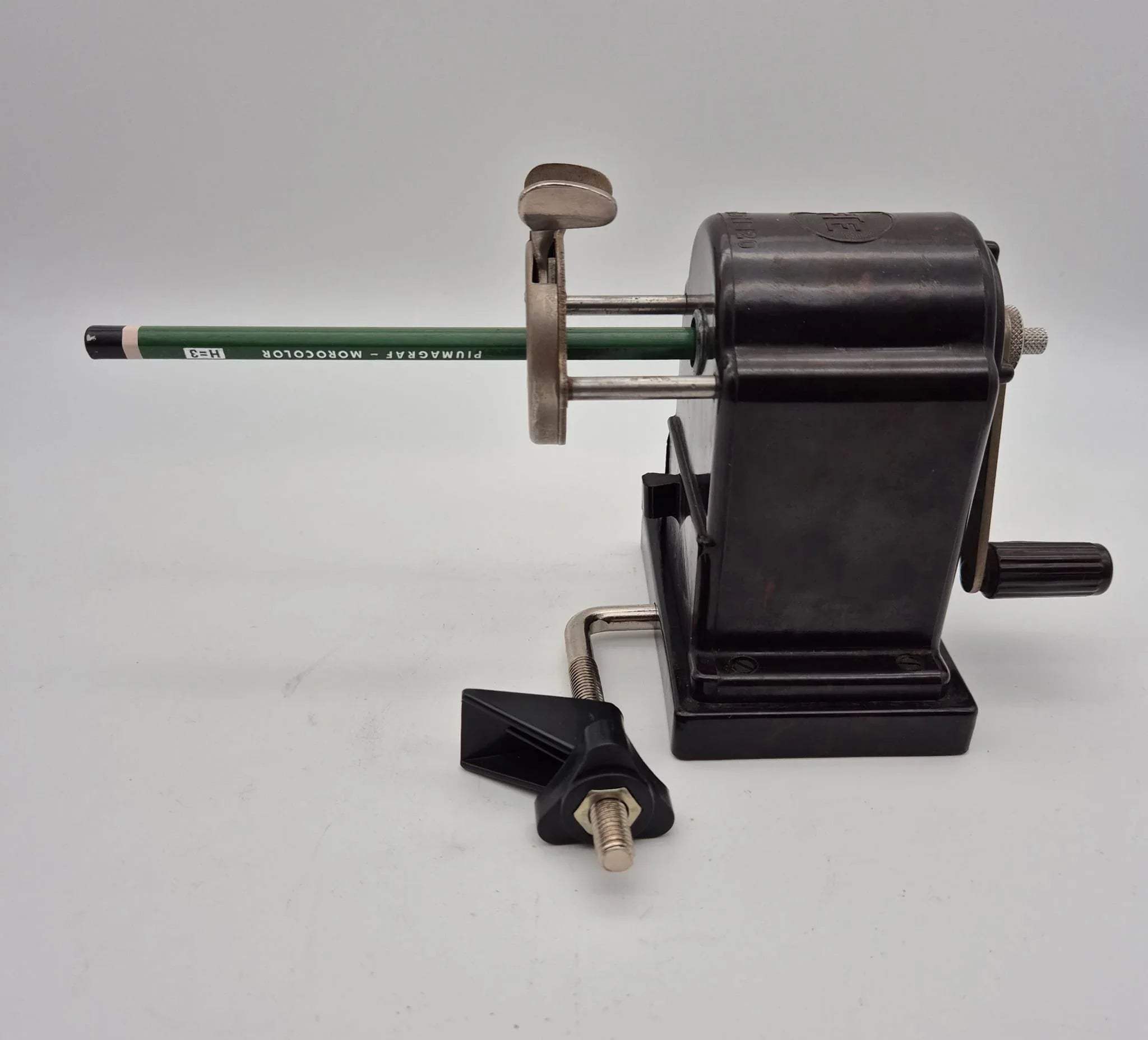 Vintage BSM FTE Modell 120 Bleistiftspitzer mit Tischhalterung