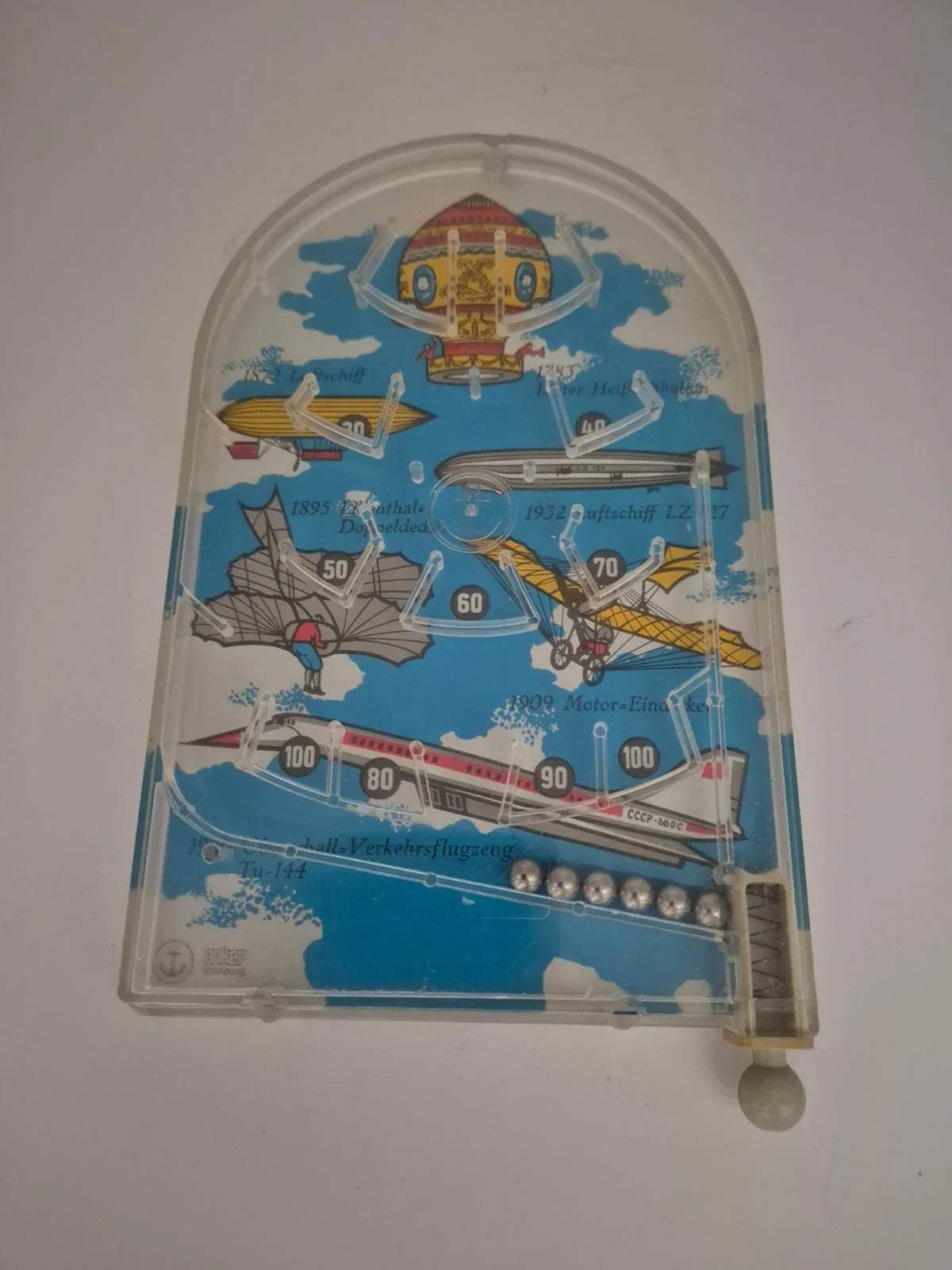 DDR Kugelspiel Flipper „Geschichte der Luftfahrt“ – Anker Spielzeug