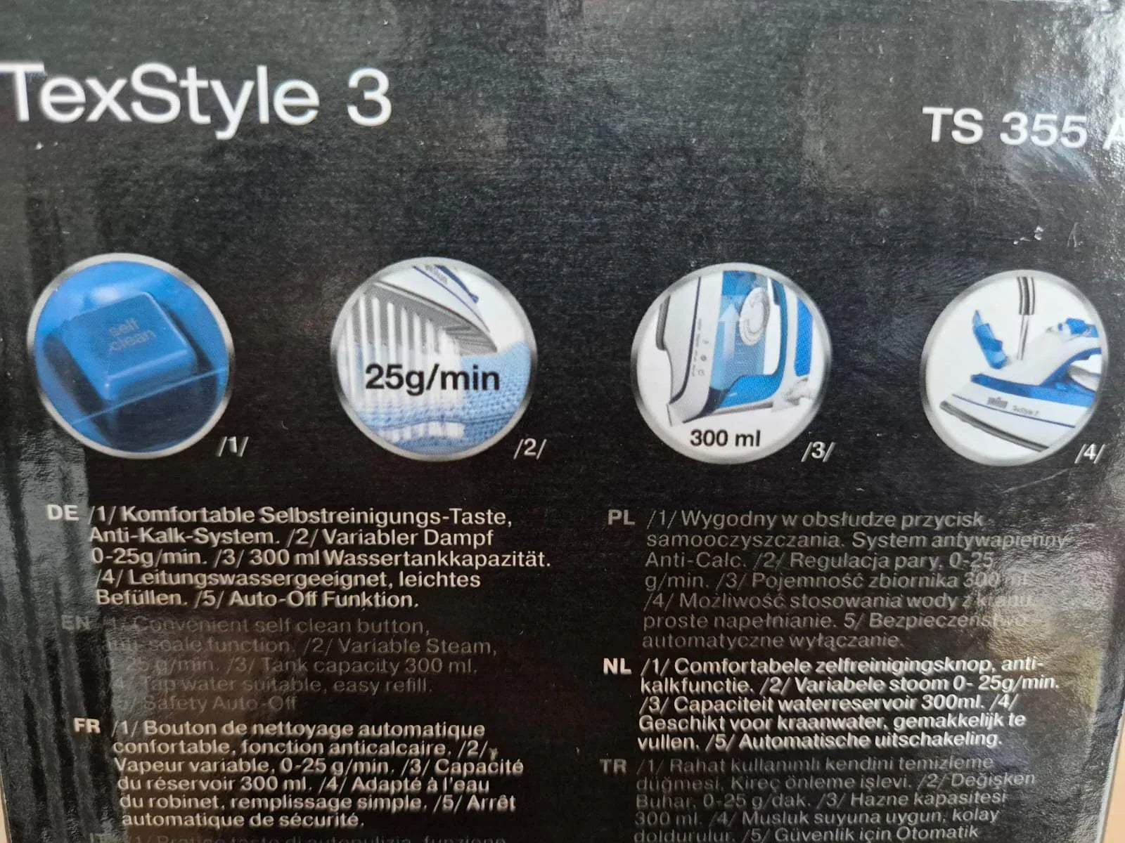 Dampfbügeleisen Braun TexStyle3 TS 355 A – neu & unbenutzt – OVP