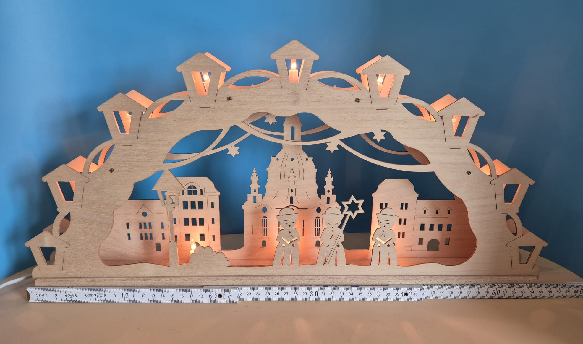 Lichterbogen Erzgebirge Motiv Frauenkirche Dresden – 10-flammig Originalverpackt
