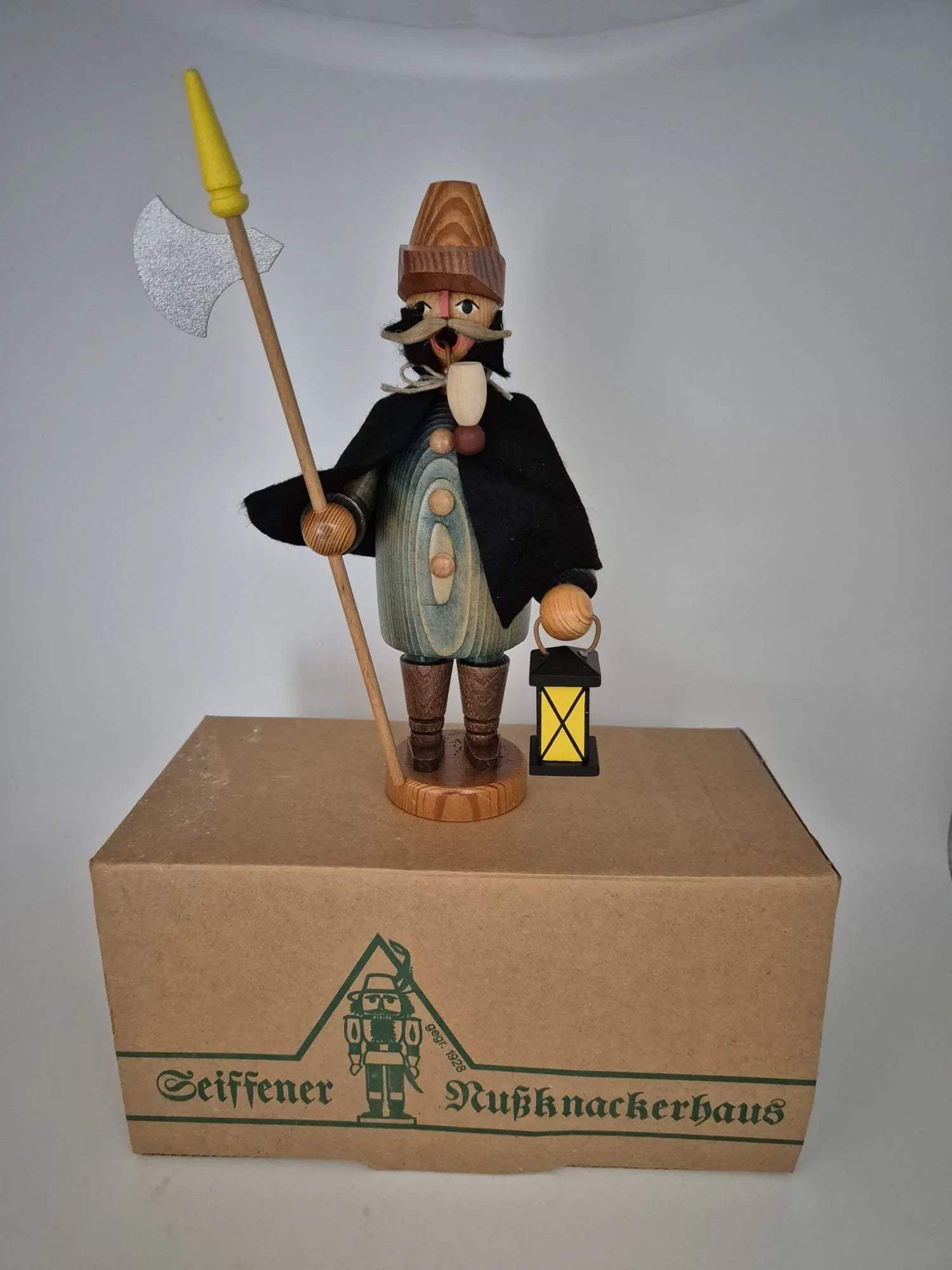 Seiffener Nussknackerhaus Räuchermann „Nachtwächter“