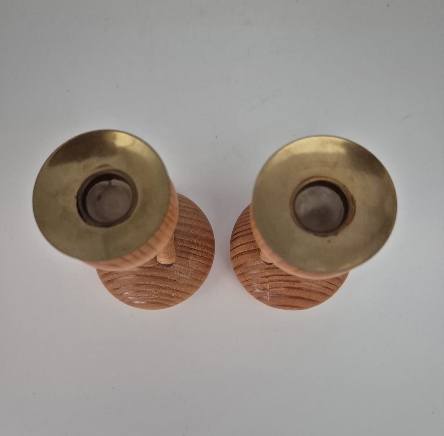 Vintage Holz-Kerzenhalter 70er Jahre