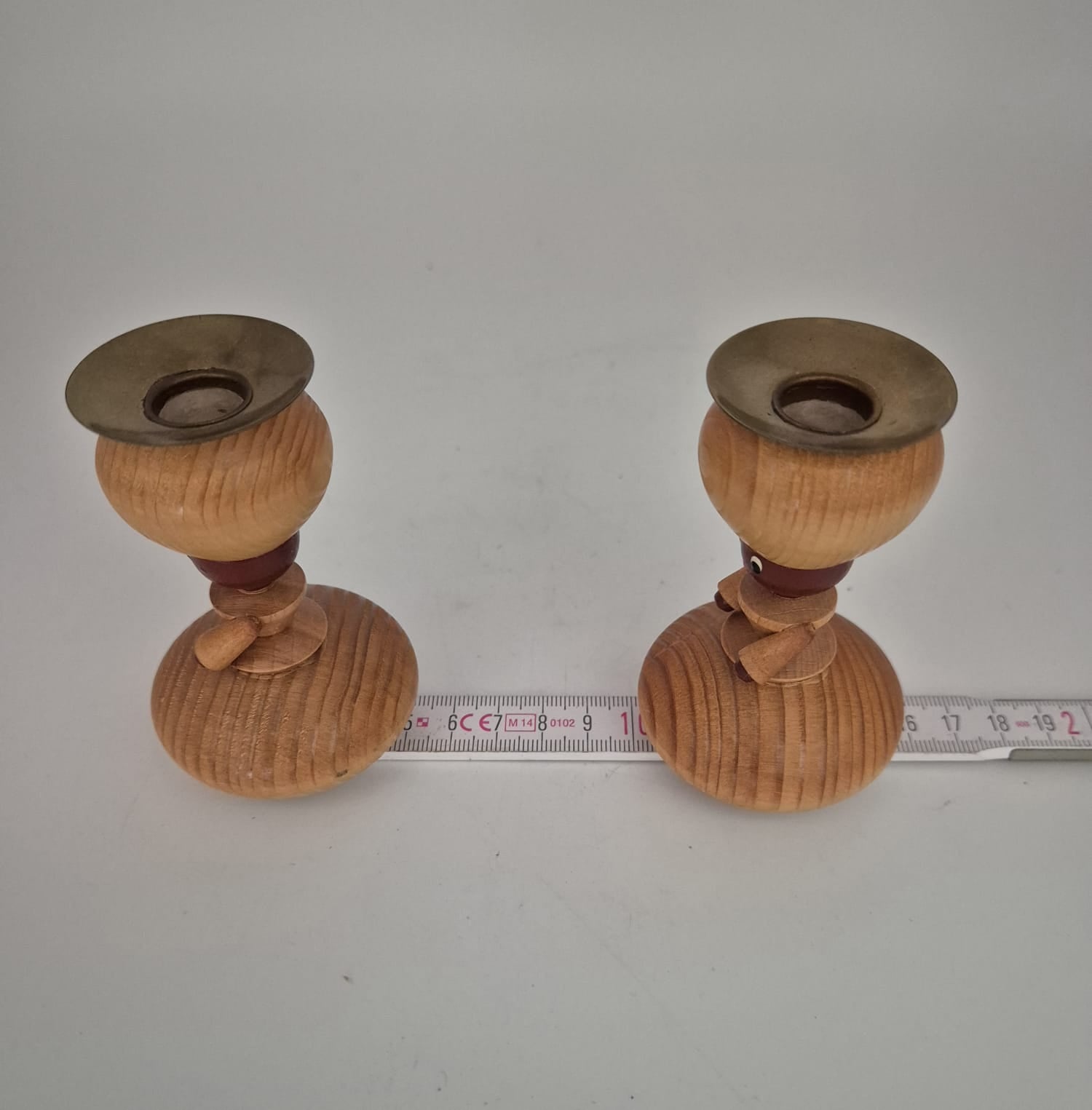 Vintage Holz-Kerzenhalter 70er Jahre