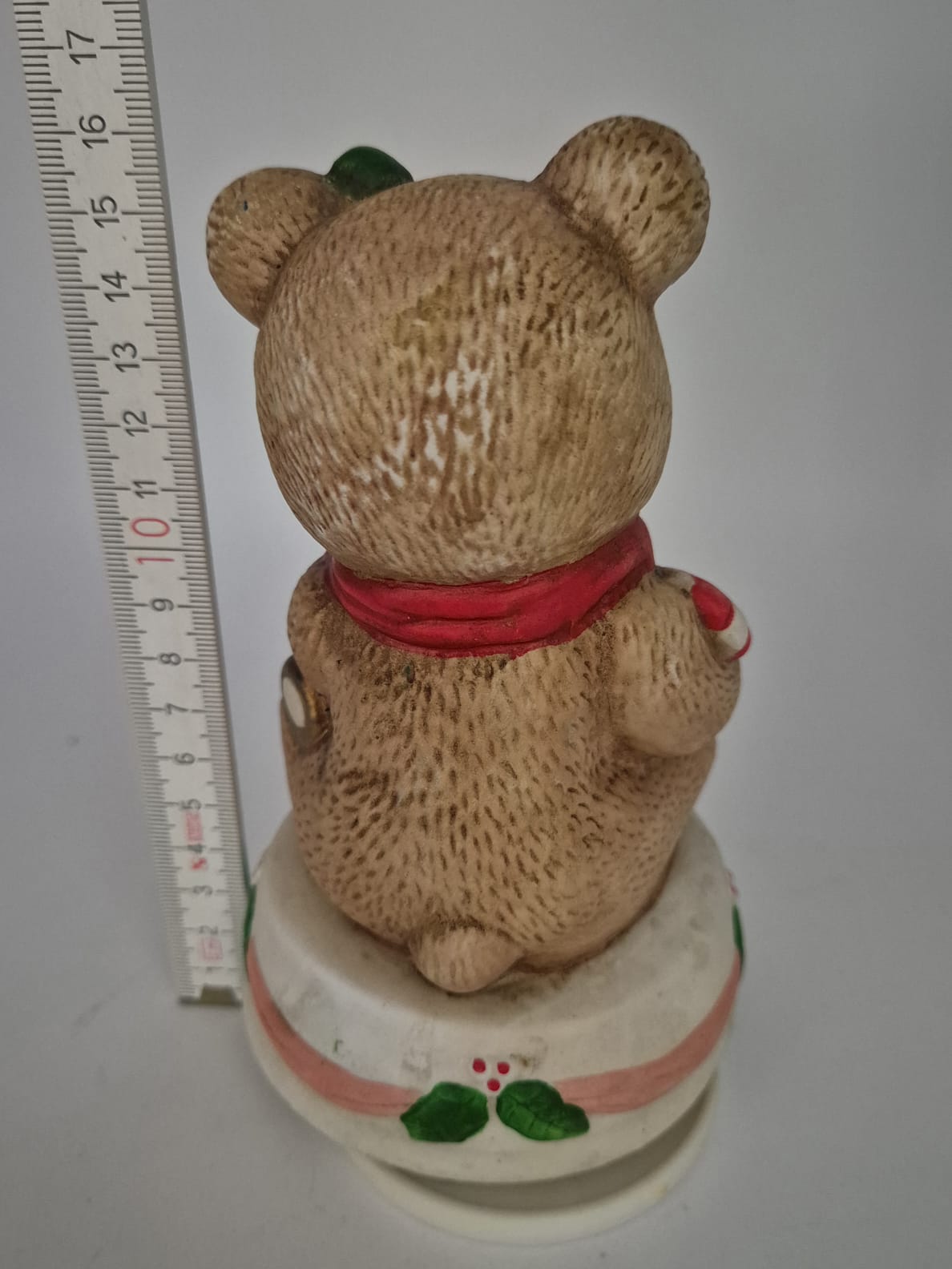 Spieluhr Weihnachtsbär mit Schneemannfigur