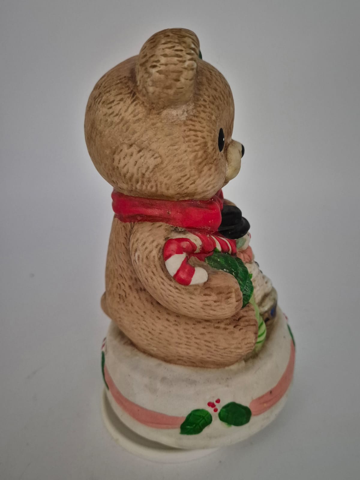 Spieluhr Weihnachtsbär mit Schneemannfigur