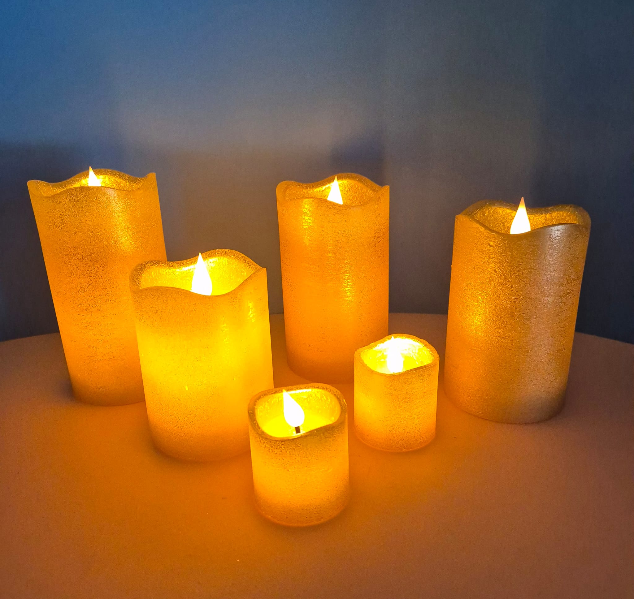 LED-Kerzenset mit Fernbedienung – HSE24, gold metallic