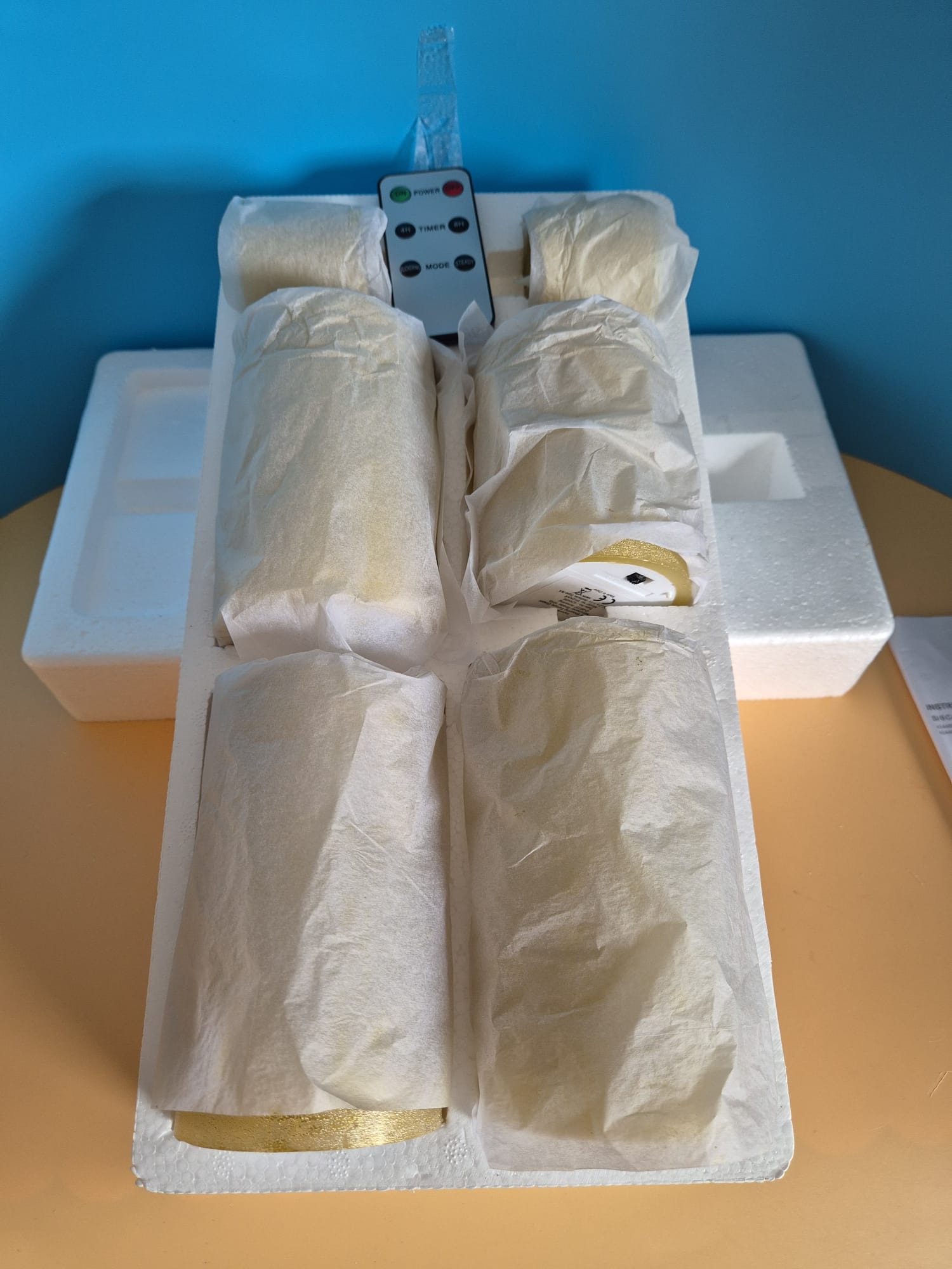 LED-Kerzenset mit Fernbedienung – HSE24, gold metallic