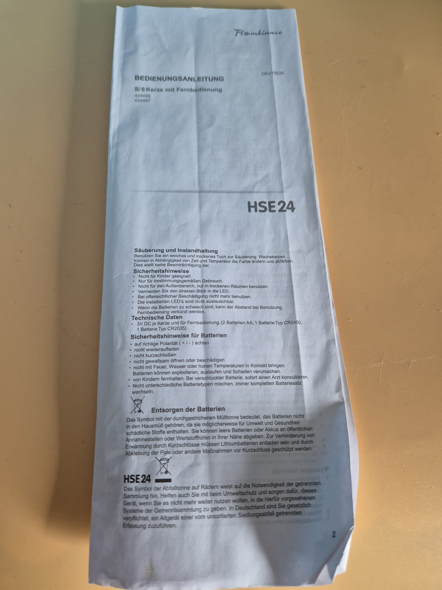 LED-Kerzenset mit Fernbedienung – HSE24, gold metallic