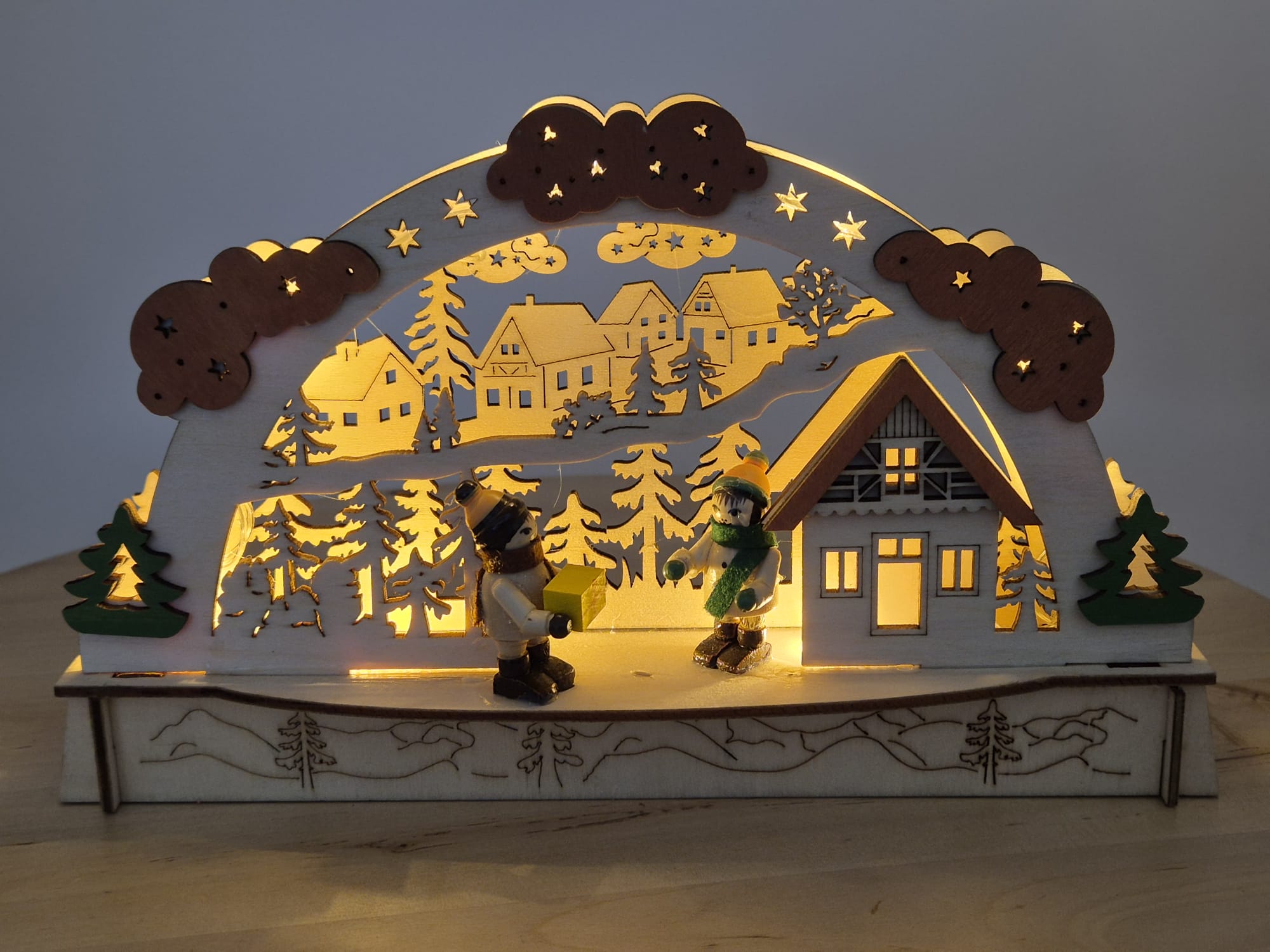 Schulte Kunstgewerbe LED Schwibbogen Winterlandschaft