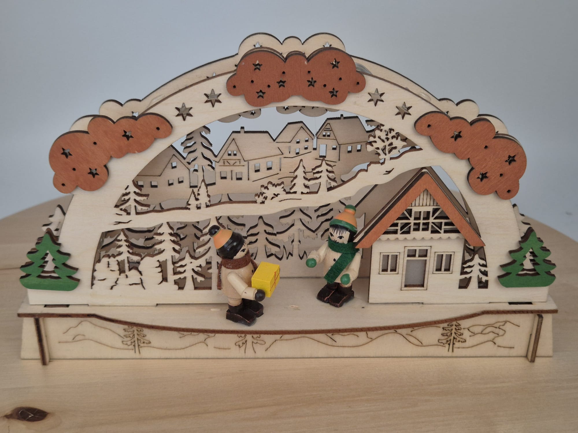 Schulte Kunstgewerbe LED Schwibbogen Winterlandschaft