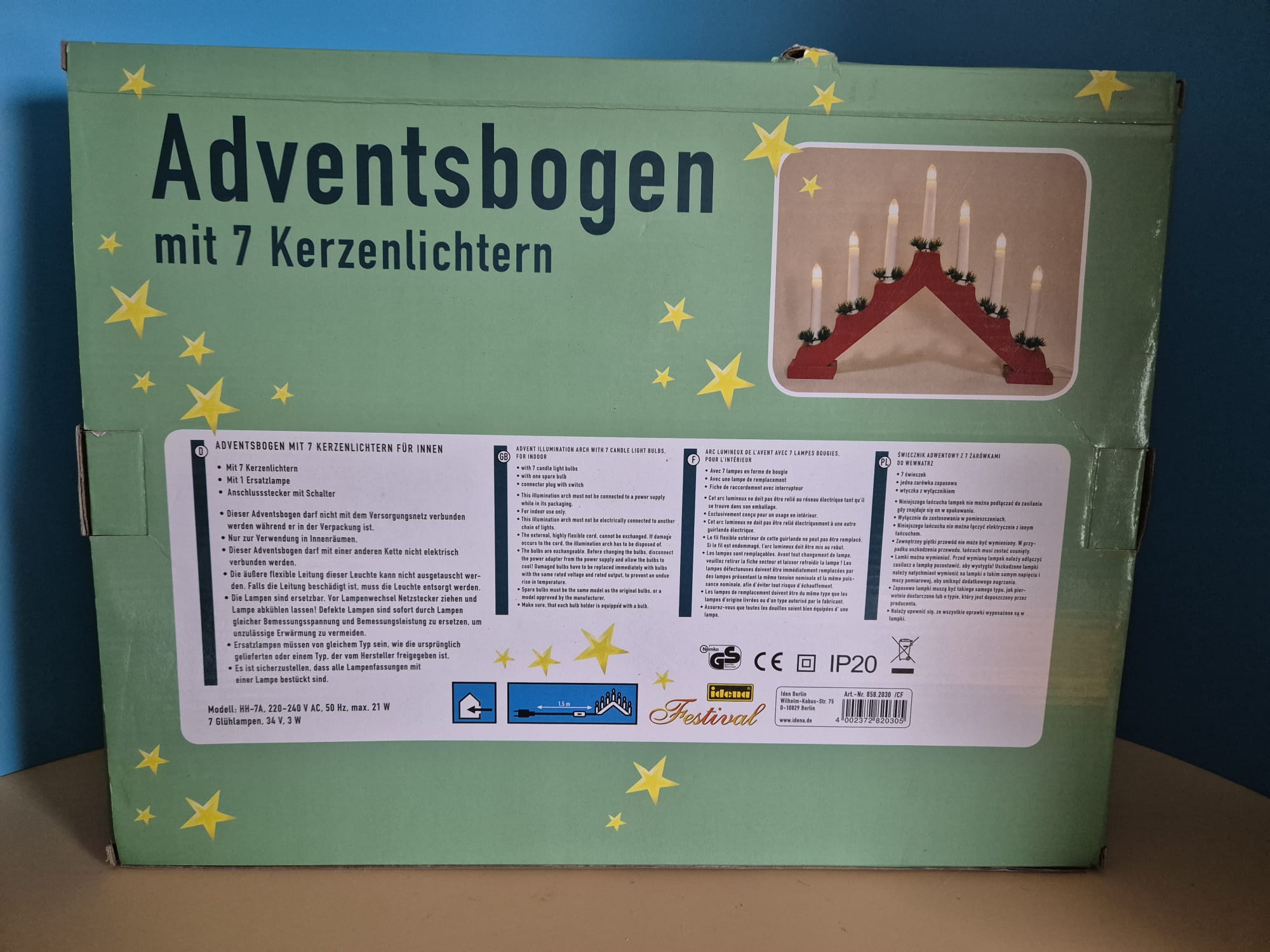 Adventsbogen mit 7 Kerzenlichtern – Idena Festival