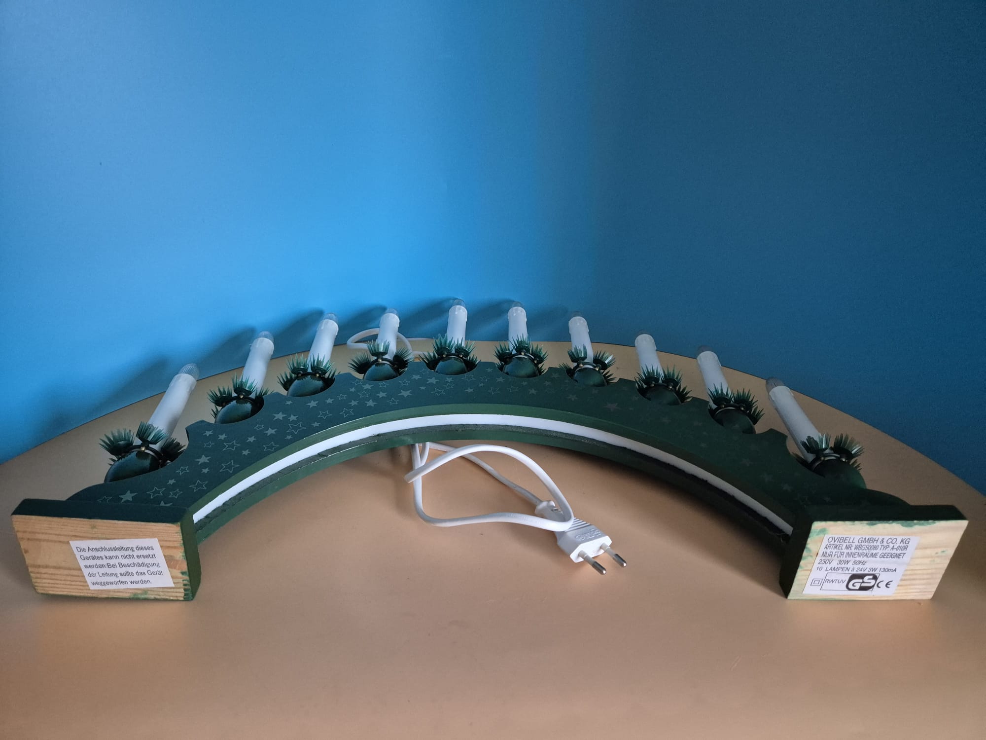 Weihnachtsleuchter mit 10 elektrischen Kerzen – OBIWELL GmbH