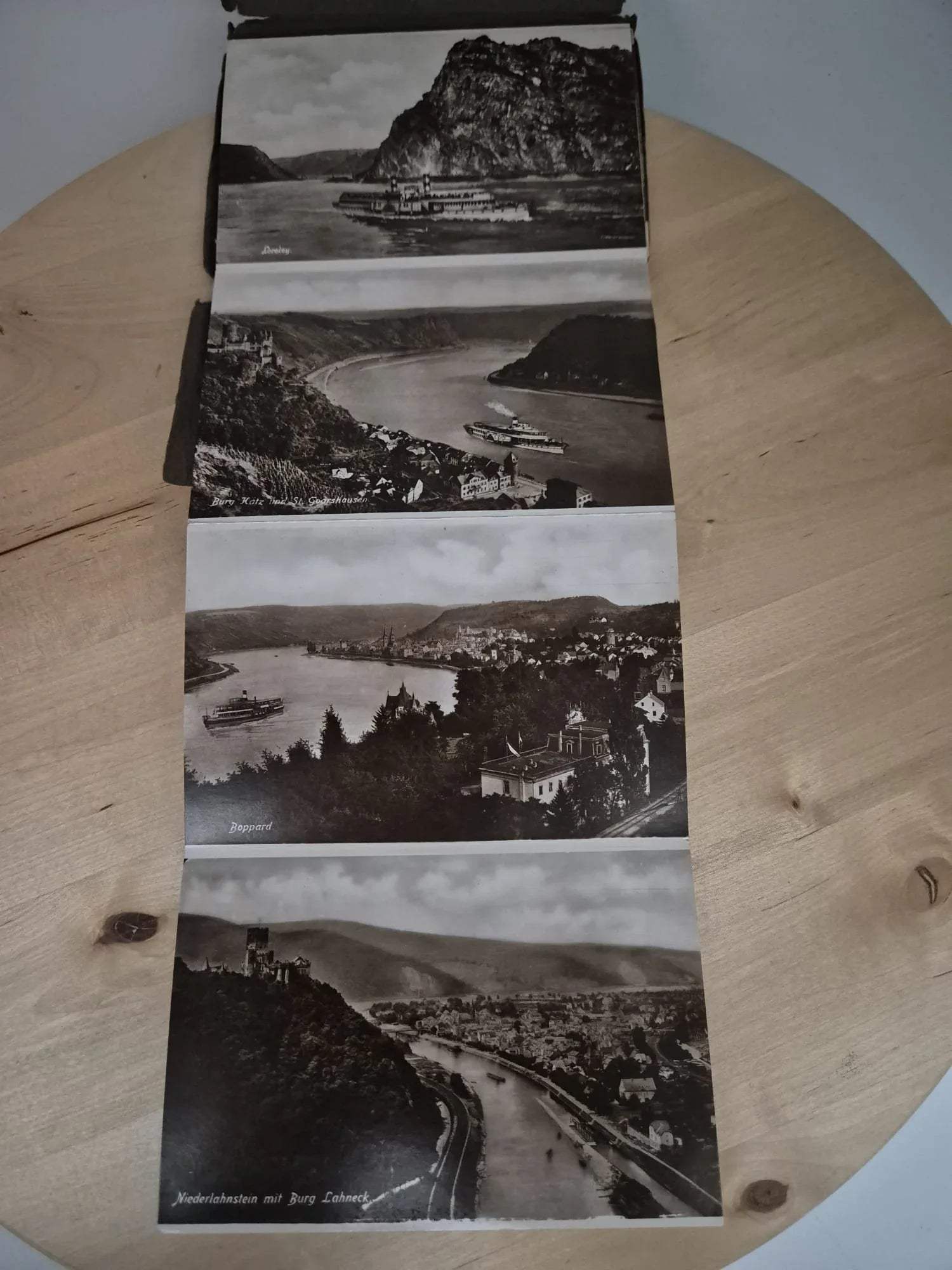 Postkartenalbum „Album vom Rhein“ – historische Ansichten