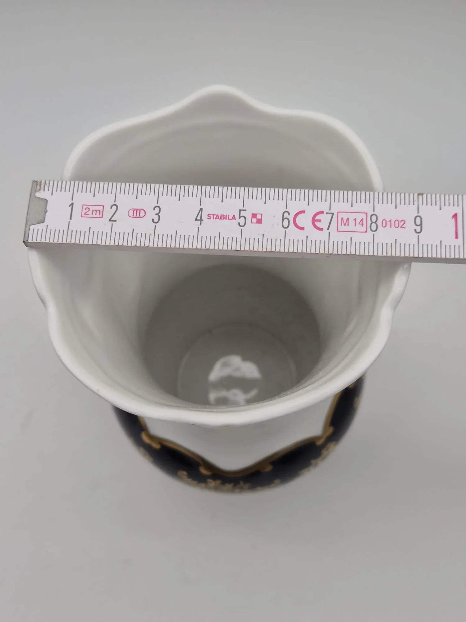 Große Vase – Weimar Porzellan, Echt Kobalt & Golddekor, DDR