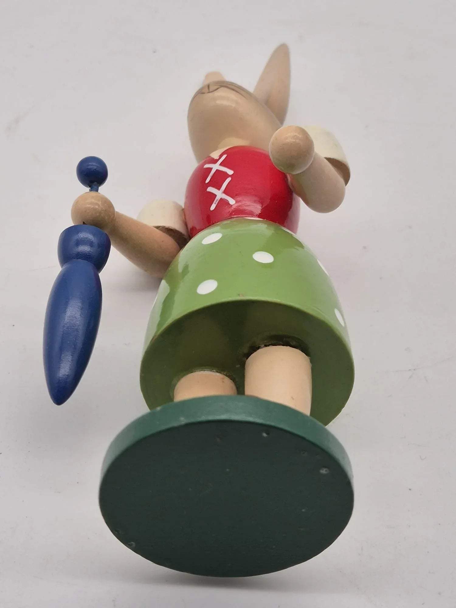 Holz Osterhase „Häsin mit Schirm“ – Figur mit Schirm, ca. 18 cm