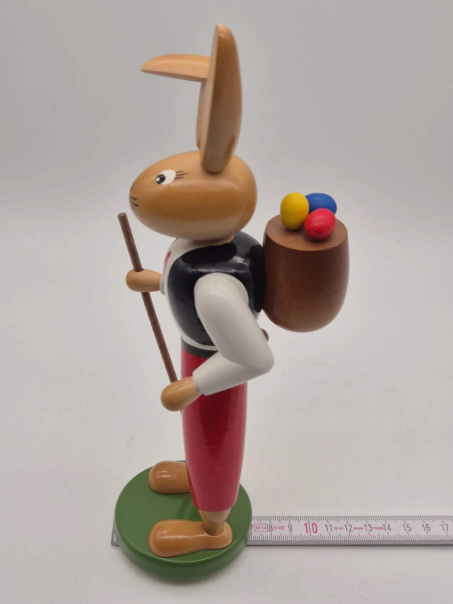 Hasenwanderbursche Holzfigur Erzgebirgische Volkskunst