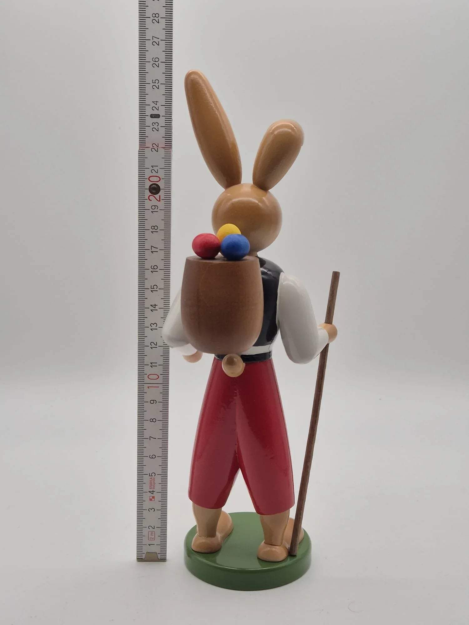 Hasenwanderbursche Holzfigur Erzgebirgische Volkskunst