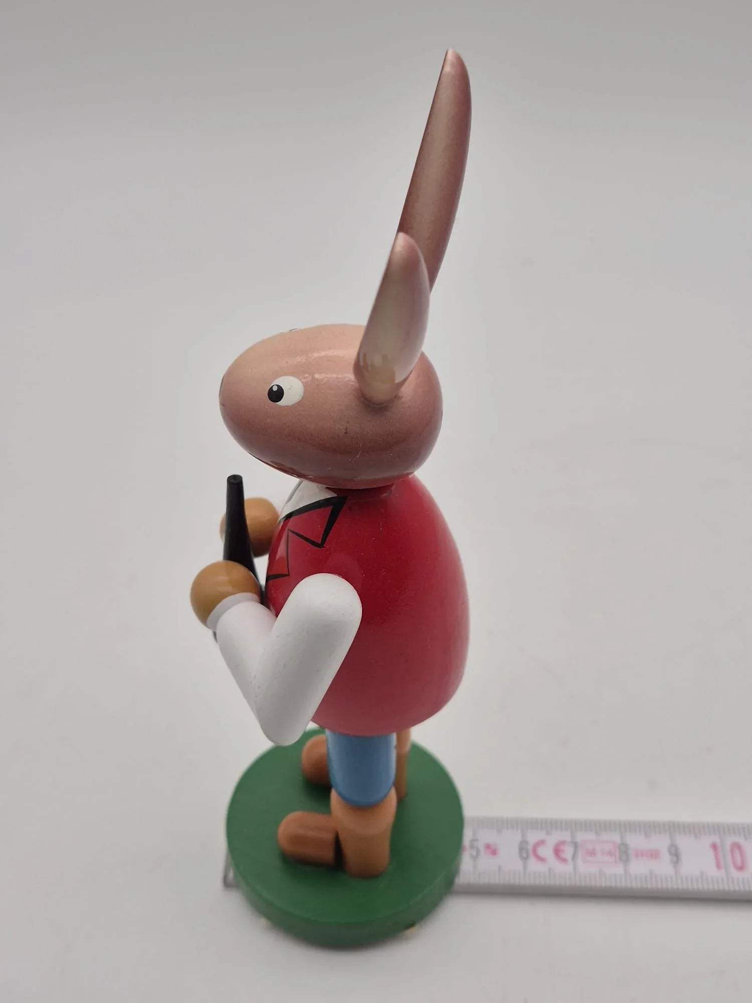 Osterhase Musiker mit Klarinette Jens Bretschneider Holzfigur in OVP