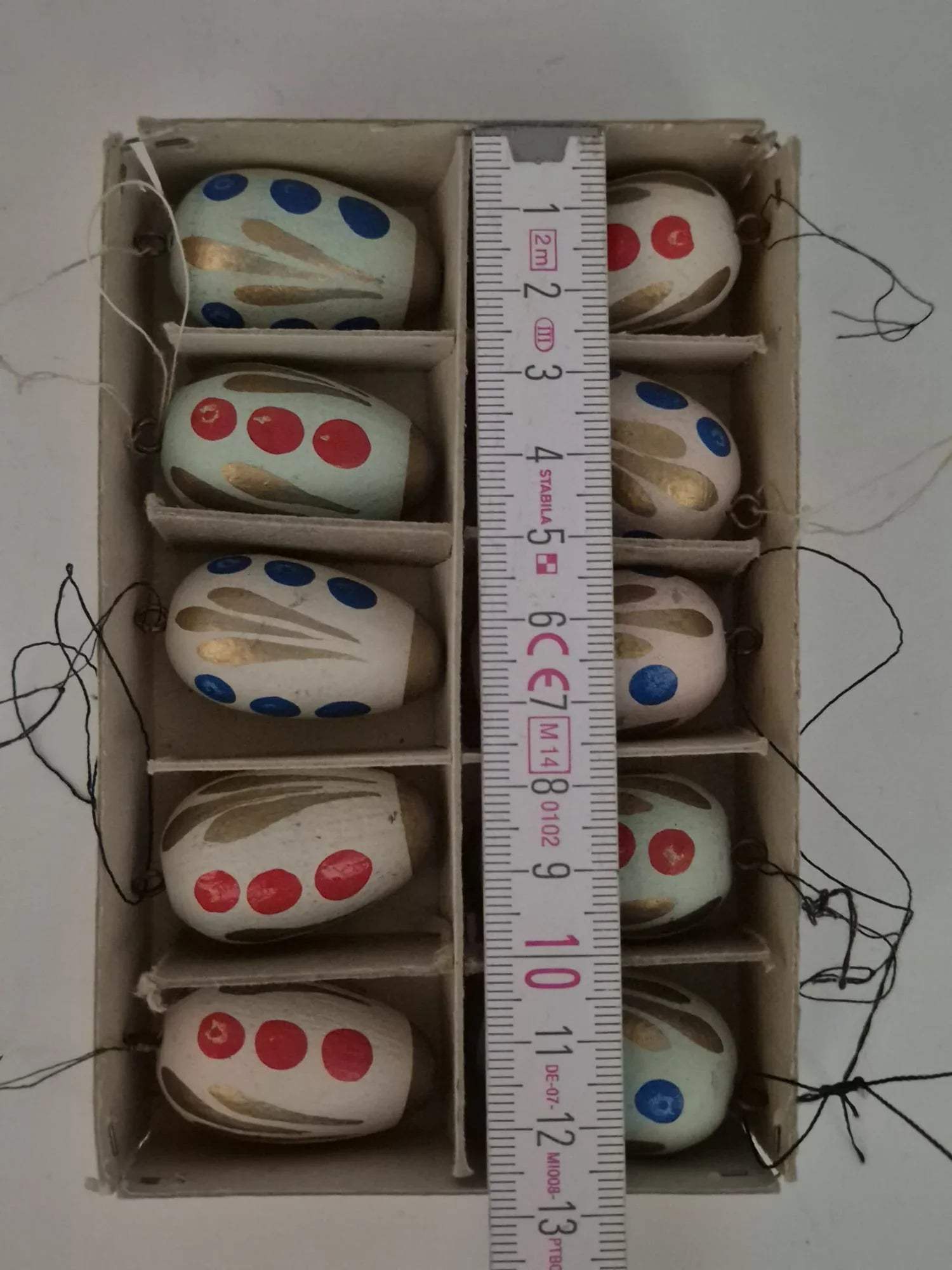Dregeno Holz Ostereier Set (10 Stück) in Originalverpackung
