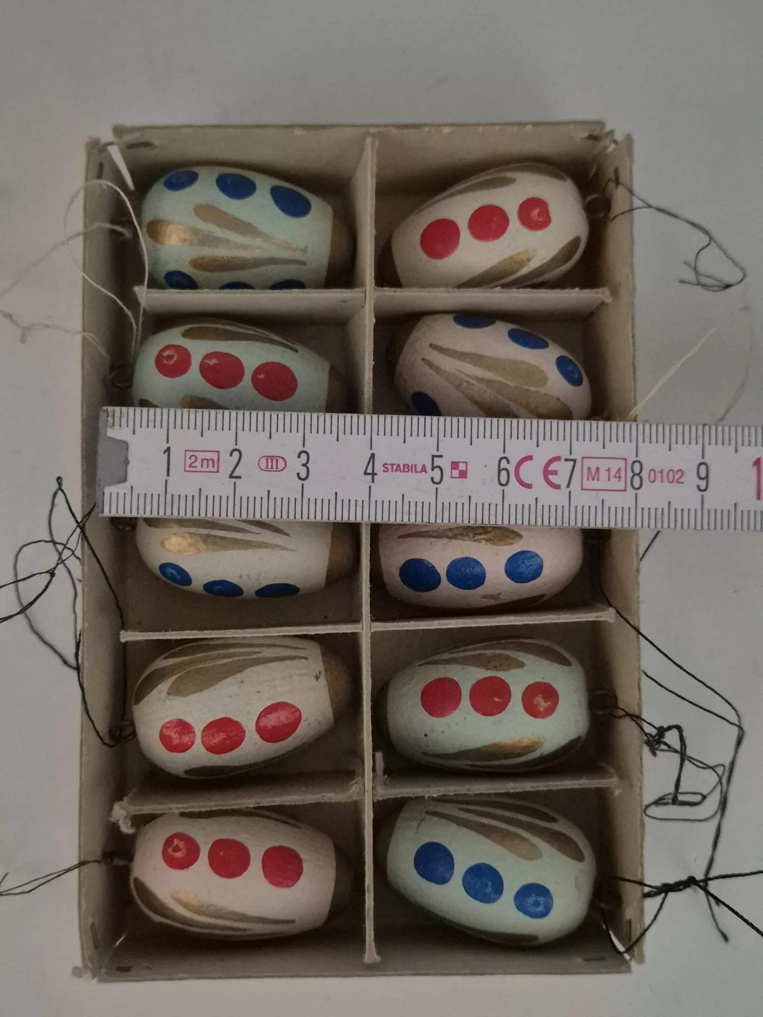 Dregeno Holz Ostereier Set (10 Stück) in Originalverpackung