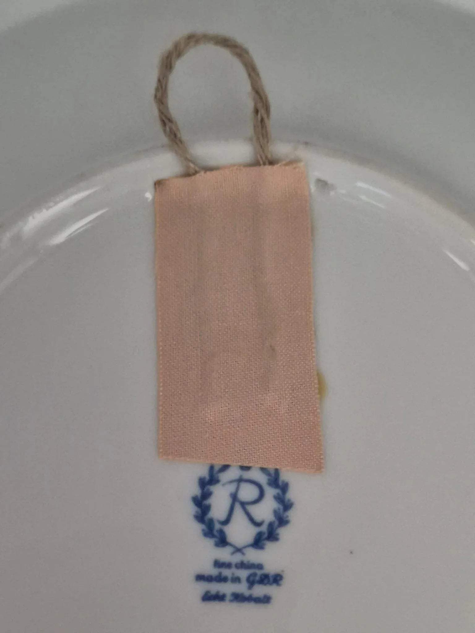 Reichenbach Porzellan Weltkarte Sammelteller kobaltblau mit Golddekor