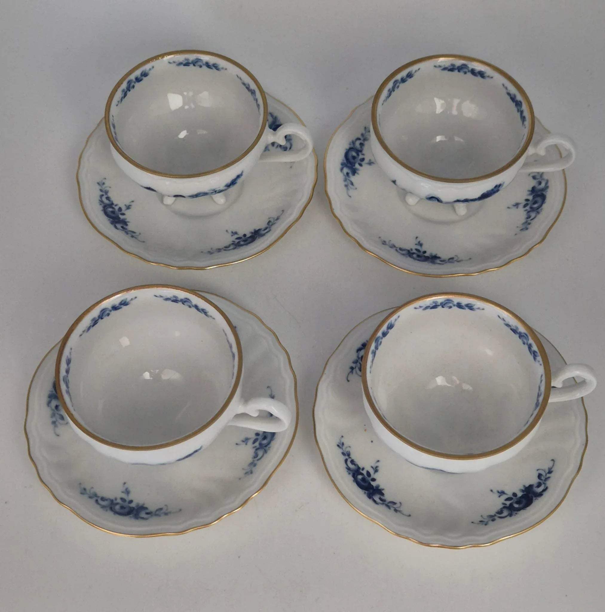 Weimar Porzellan Mokkatassen-Set Echt Weimar Kobalt (4 Gedecke)