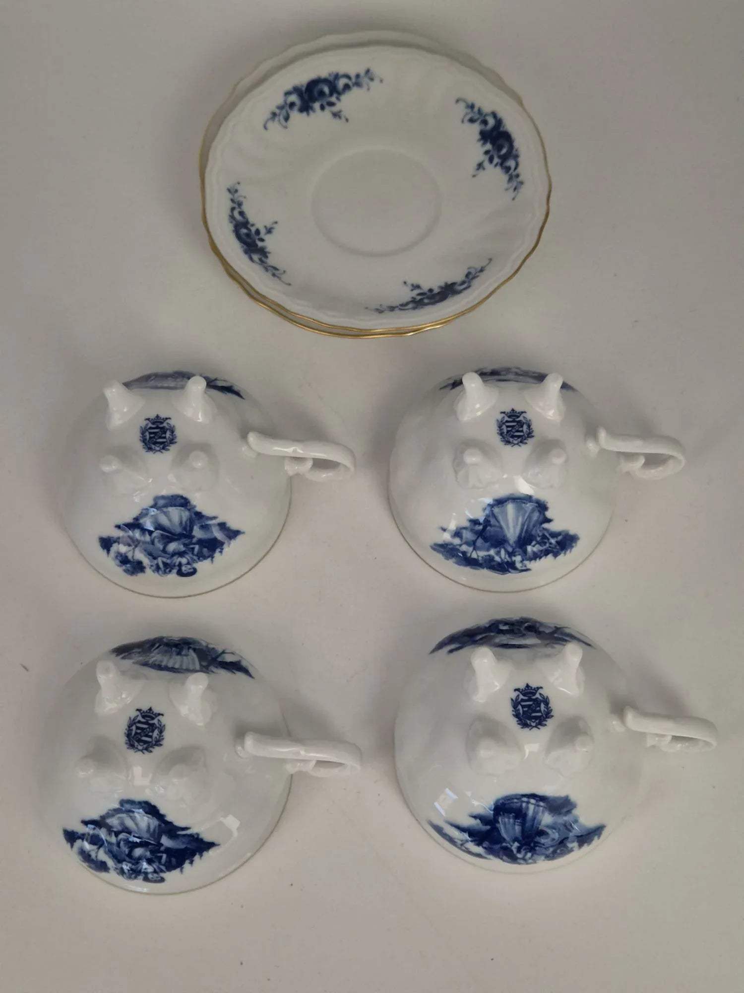 Weimar Porzellan Mokkatassen-Set Echt Weimar Kobalt (4 Gedecke)