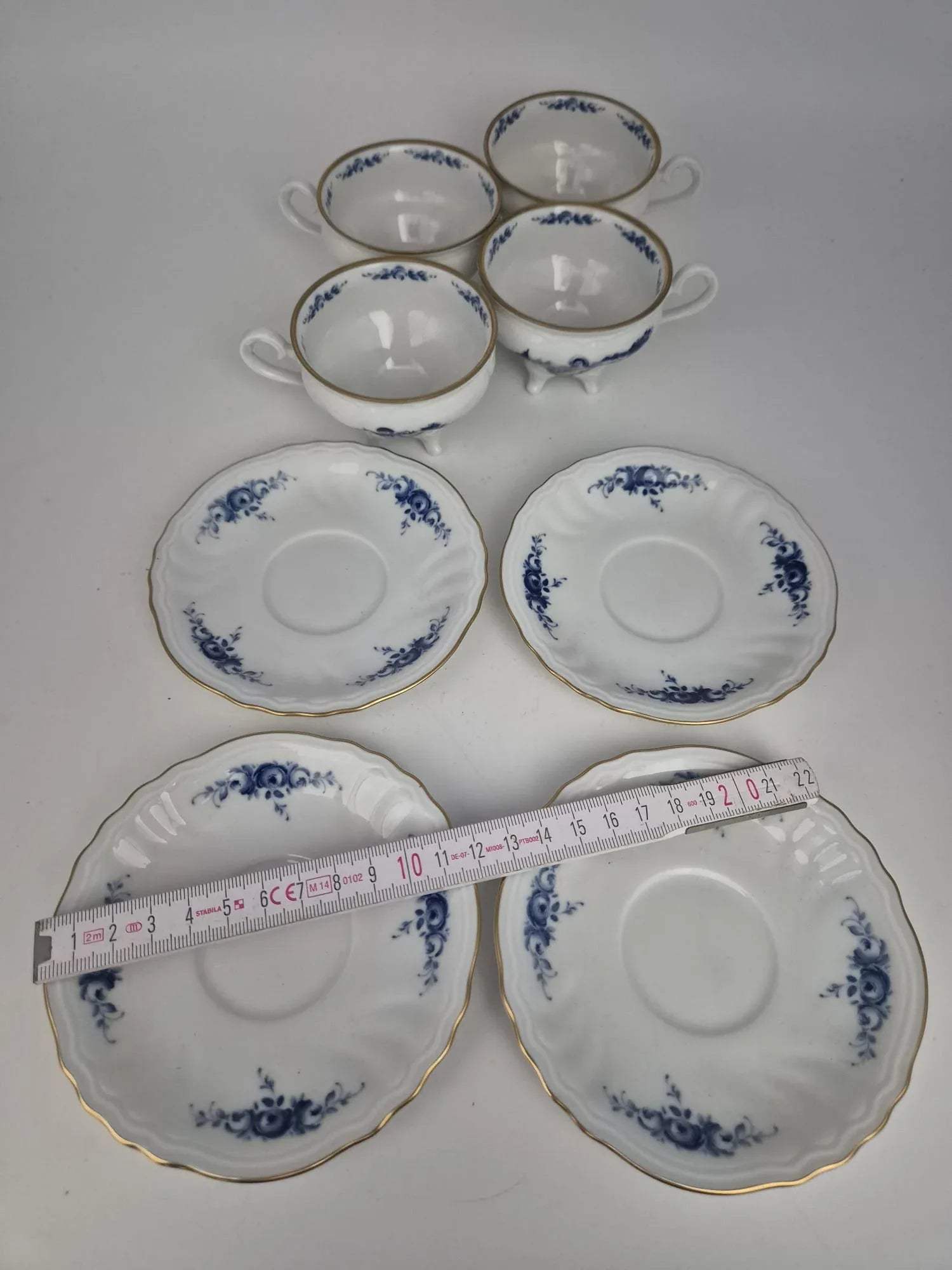 Weimar Porzellan Mokkatassen-Set Echt Weimar Kobalt (4 Gedecke)