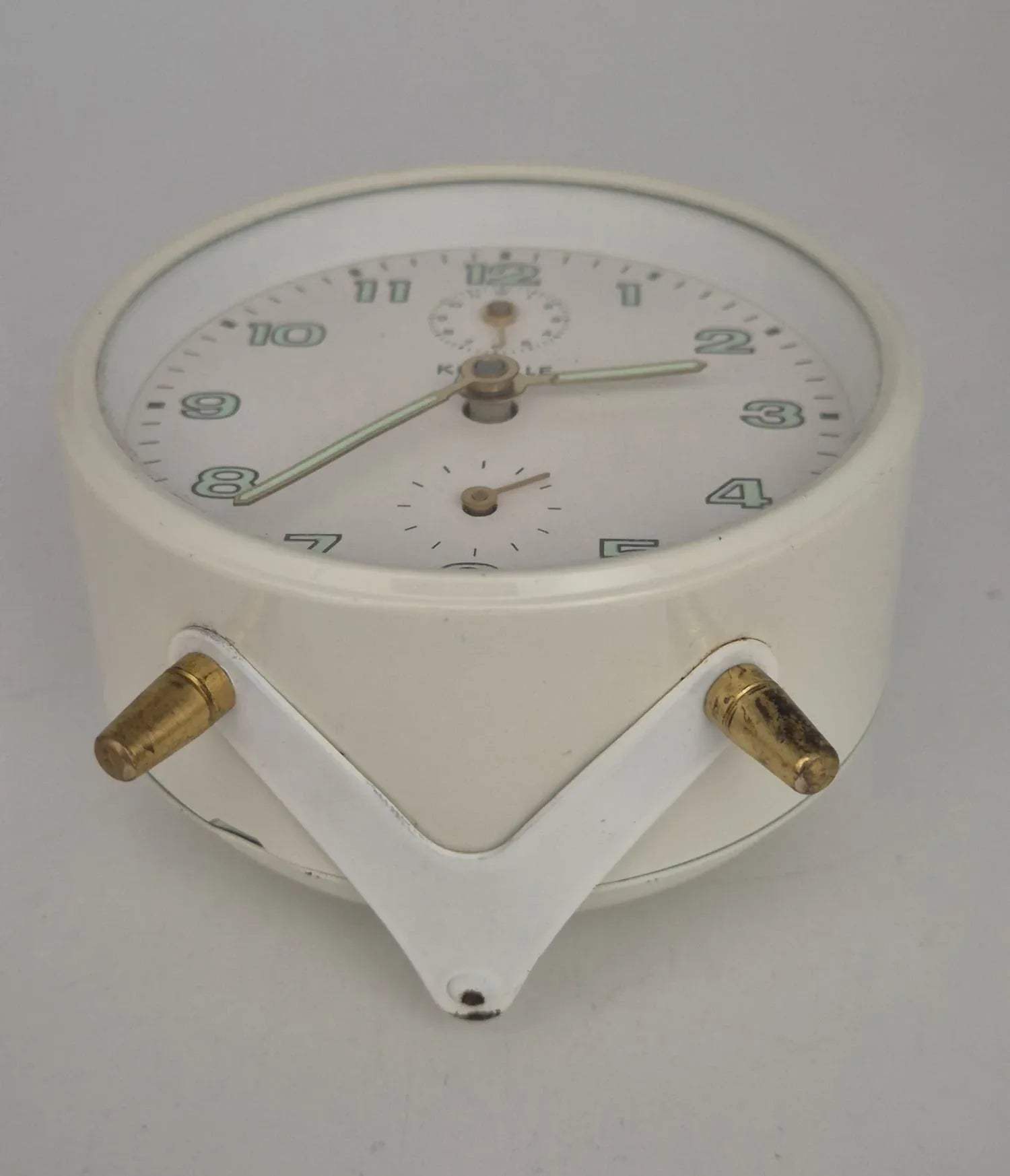 Kienzle Wecker mechanisch vintage weiß Made in Germany