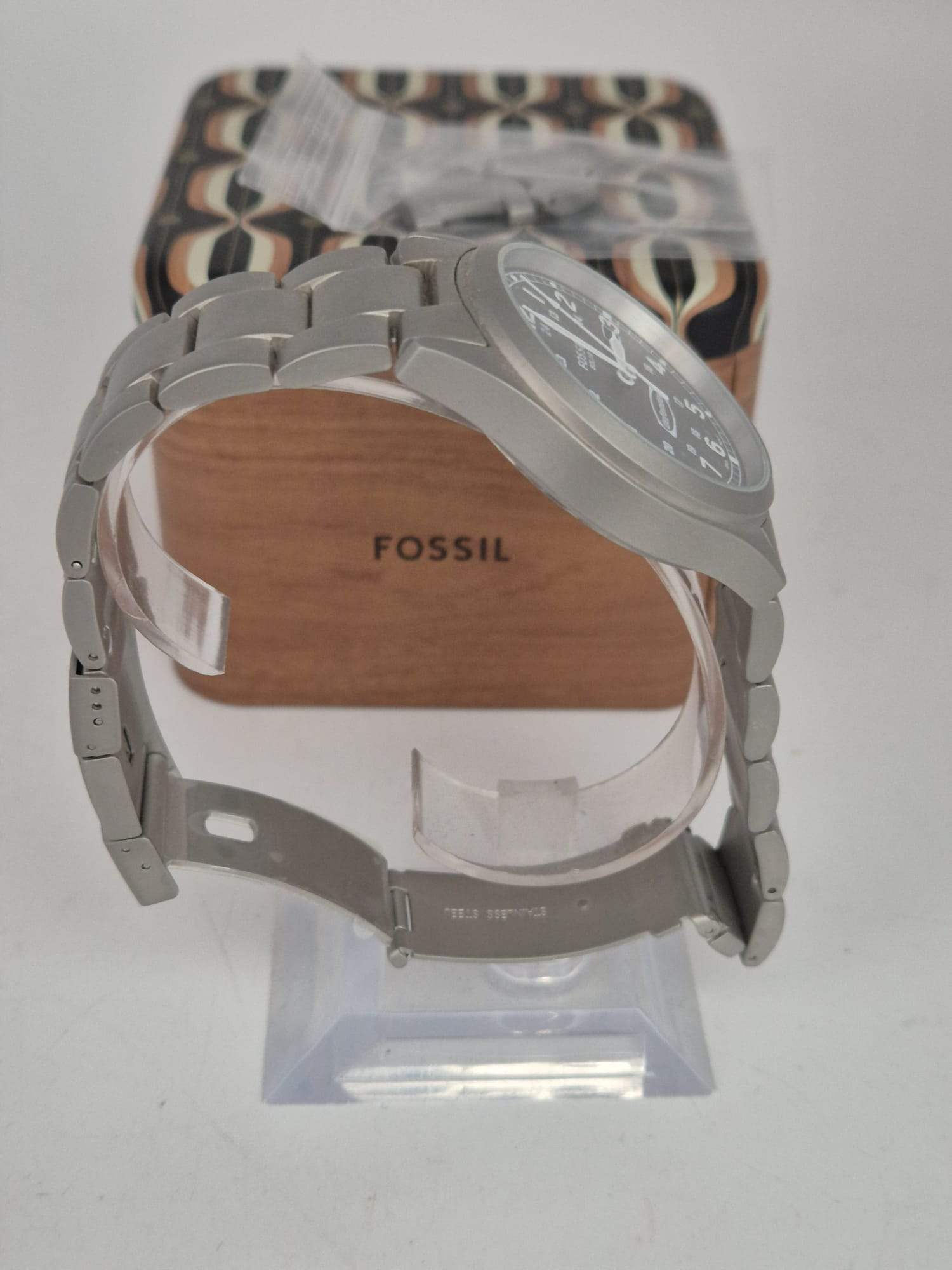 Fossil Defender Herren Armbanduhr Solar Edelstahl mit Box