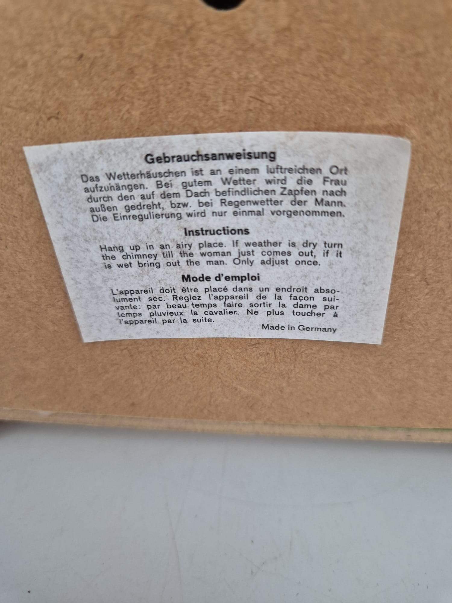 Wetterhäuschen / Wetterhaus Alpenstil