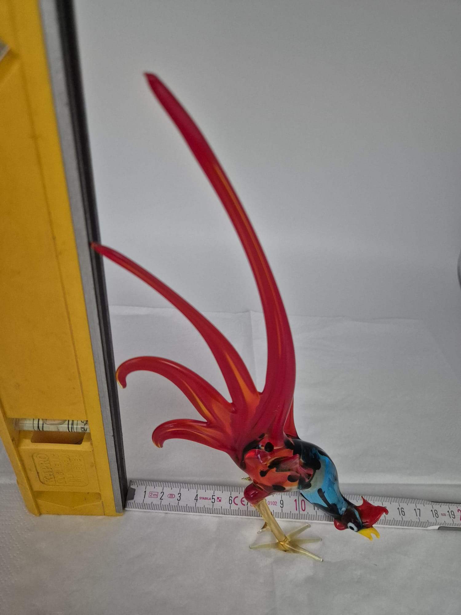 Lauscha Glasfigurenset „Kampfhähne“ – Handgefertigte Glasvögel im Murano-Stil