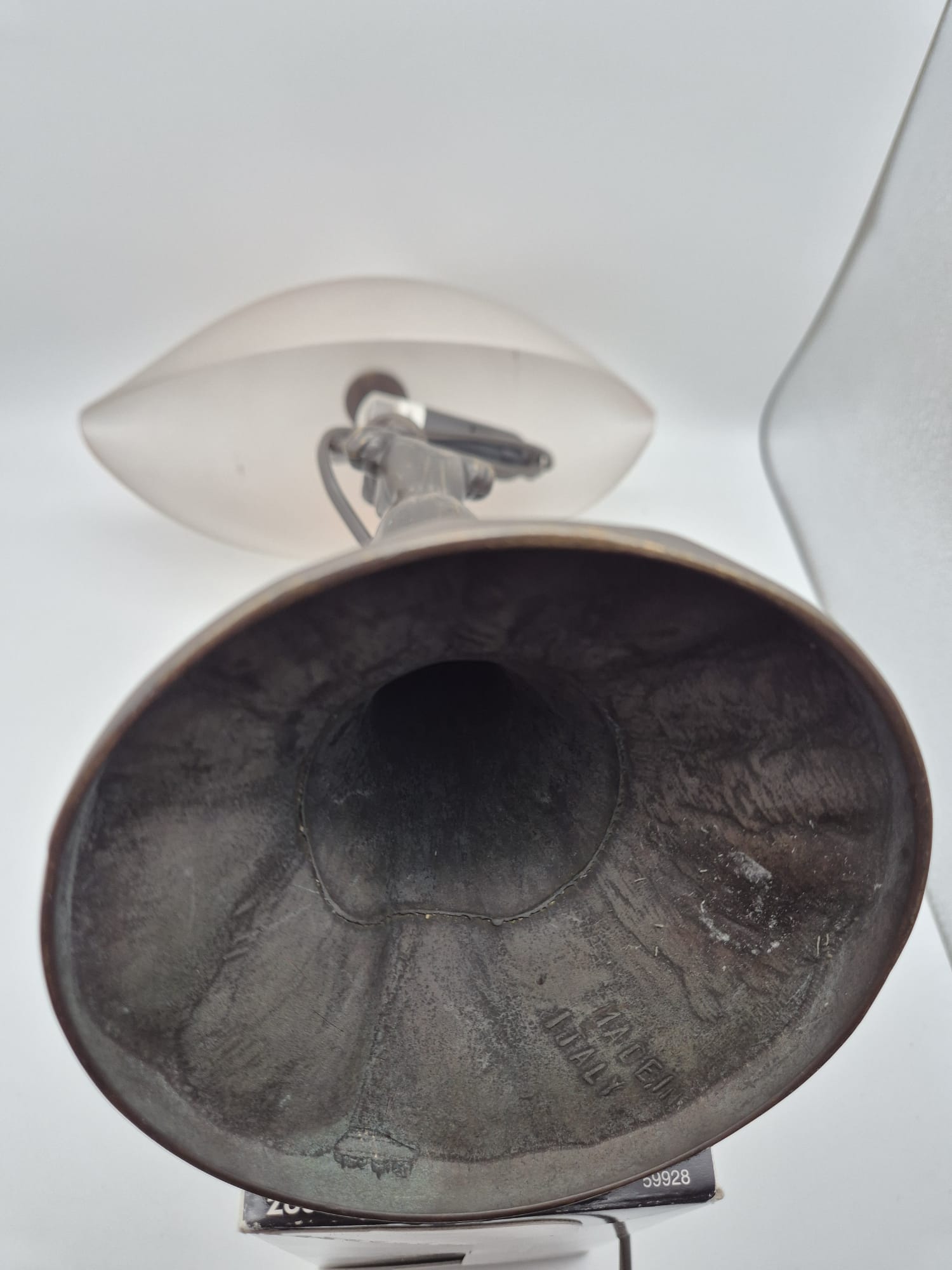 Jugendstil Tischlampe „Made in Italy“ mit Frauenfigur