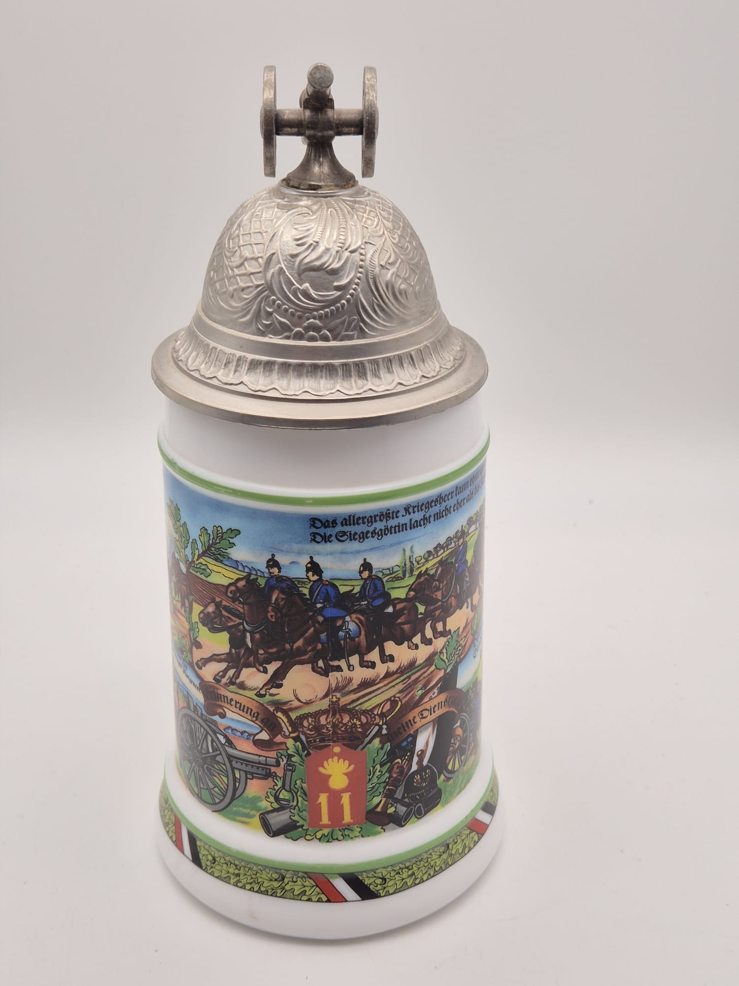 BMF Bierseidel mit Kanonendeckel – Militärmotiv (West Germany)