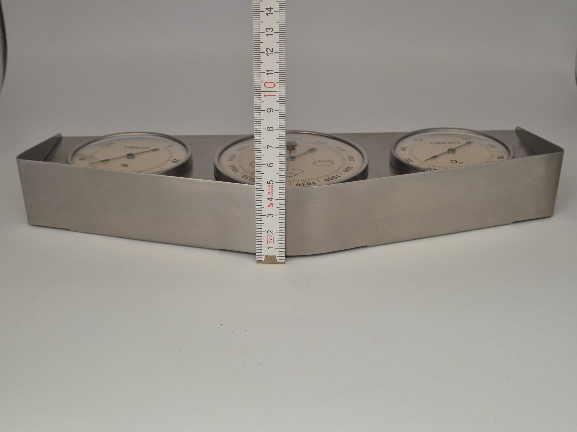 Außen-Wetterstation aus Edelstahl (Thermometer, Barometer & Hygrometer)