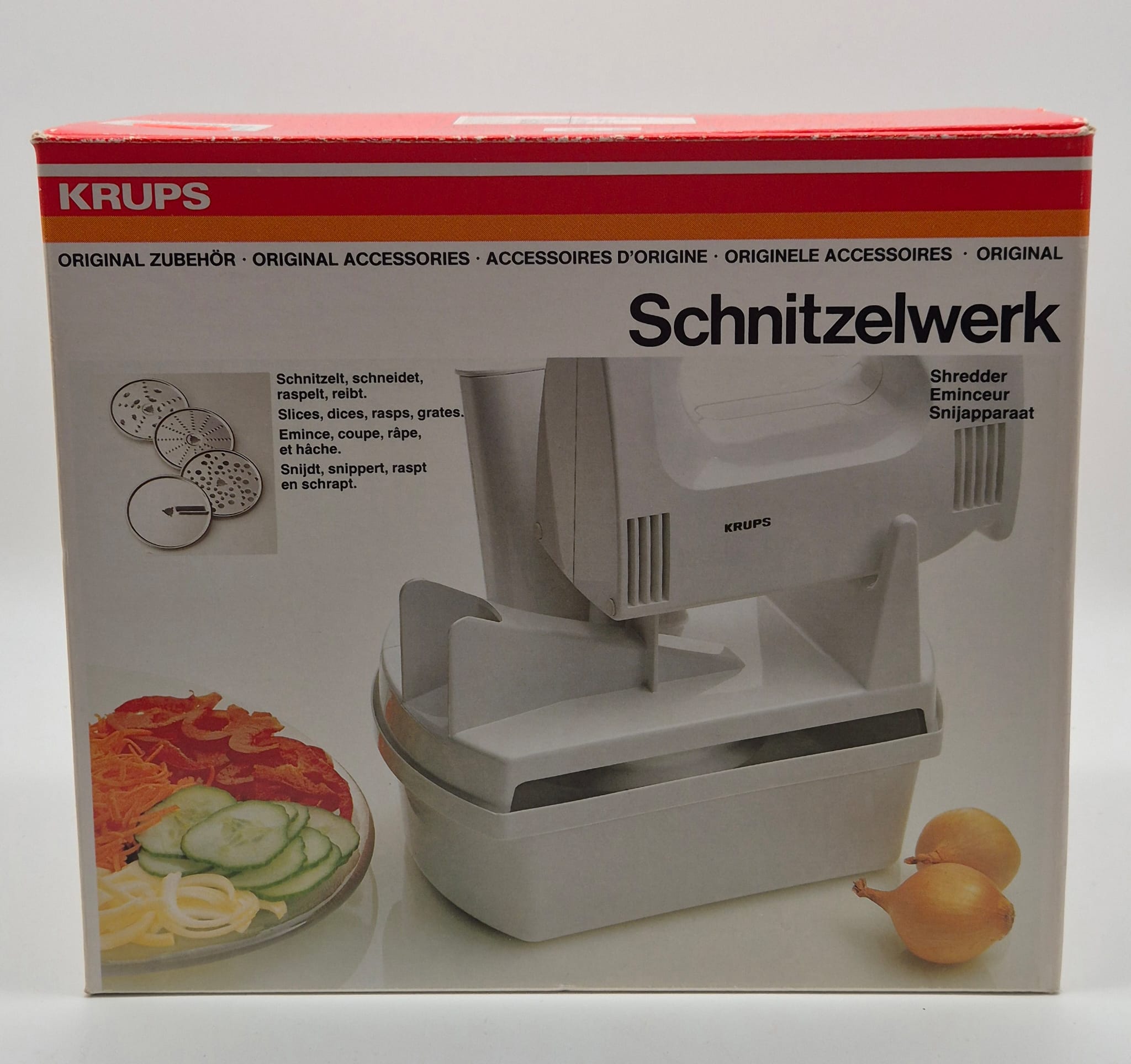 Krups Schnitzelwerk 367-70 – Original Zubehör mit OVP & 4 Edelstahlscheiben