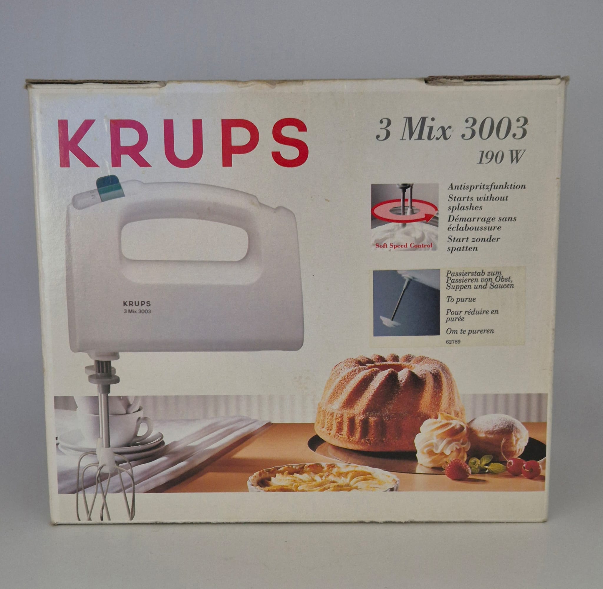 KRUPS 3 Mix 3003 Handmixer 190 W mit Originalverpackung & Zubehör