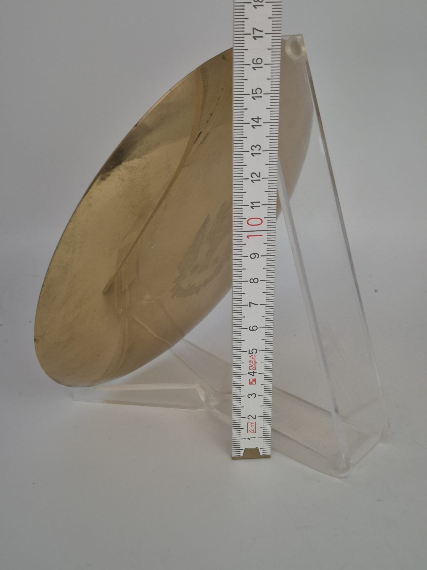 Erzgebirge Messingteller Wandteller Bergmann – ca. 19 cm