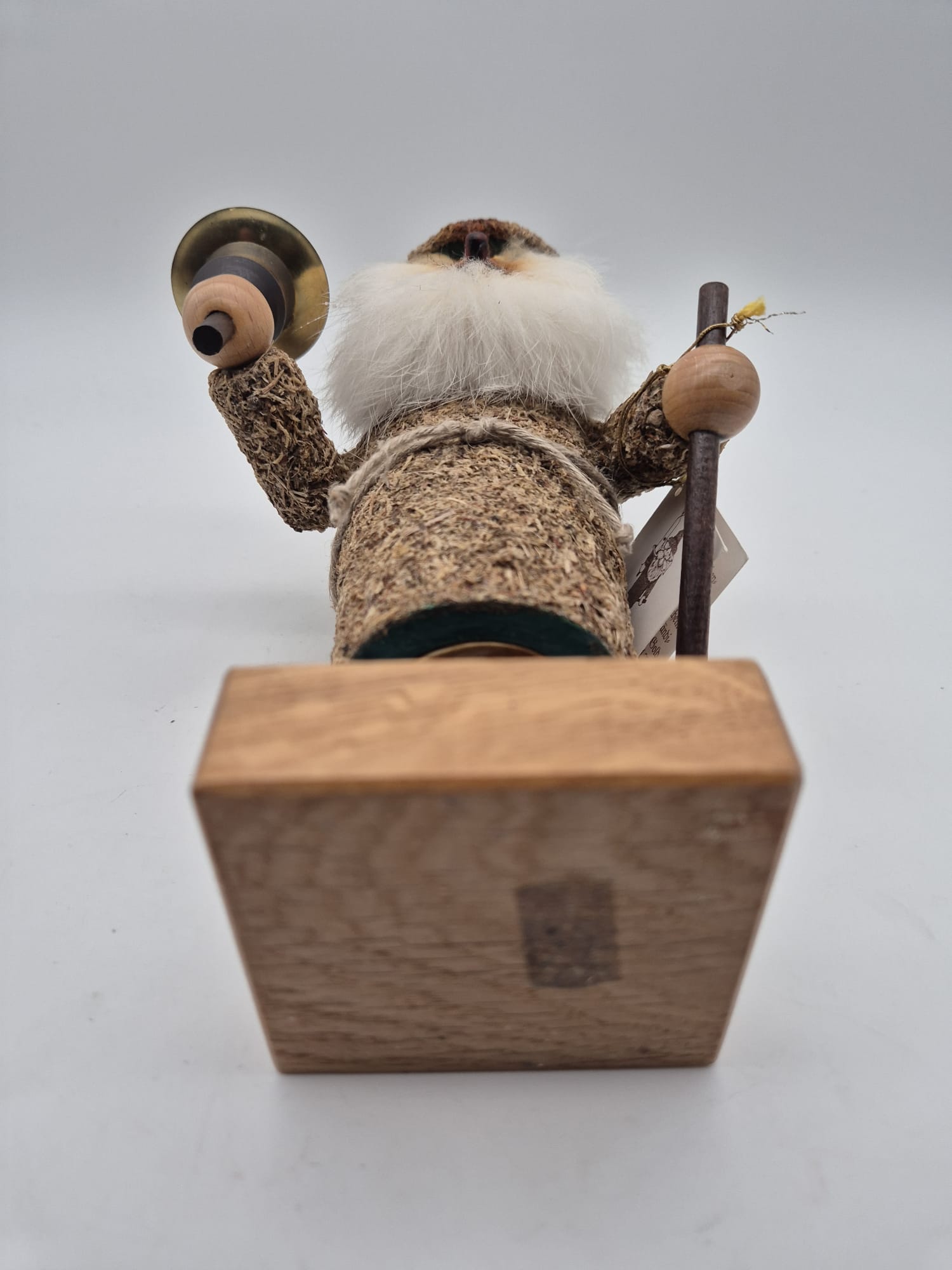 Vogtländischer Moosmann Räuchermann aus Holz mit Kerzenhalter & Originalverpackung – ca. 22 cm