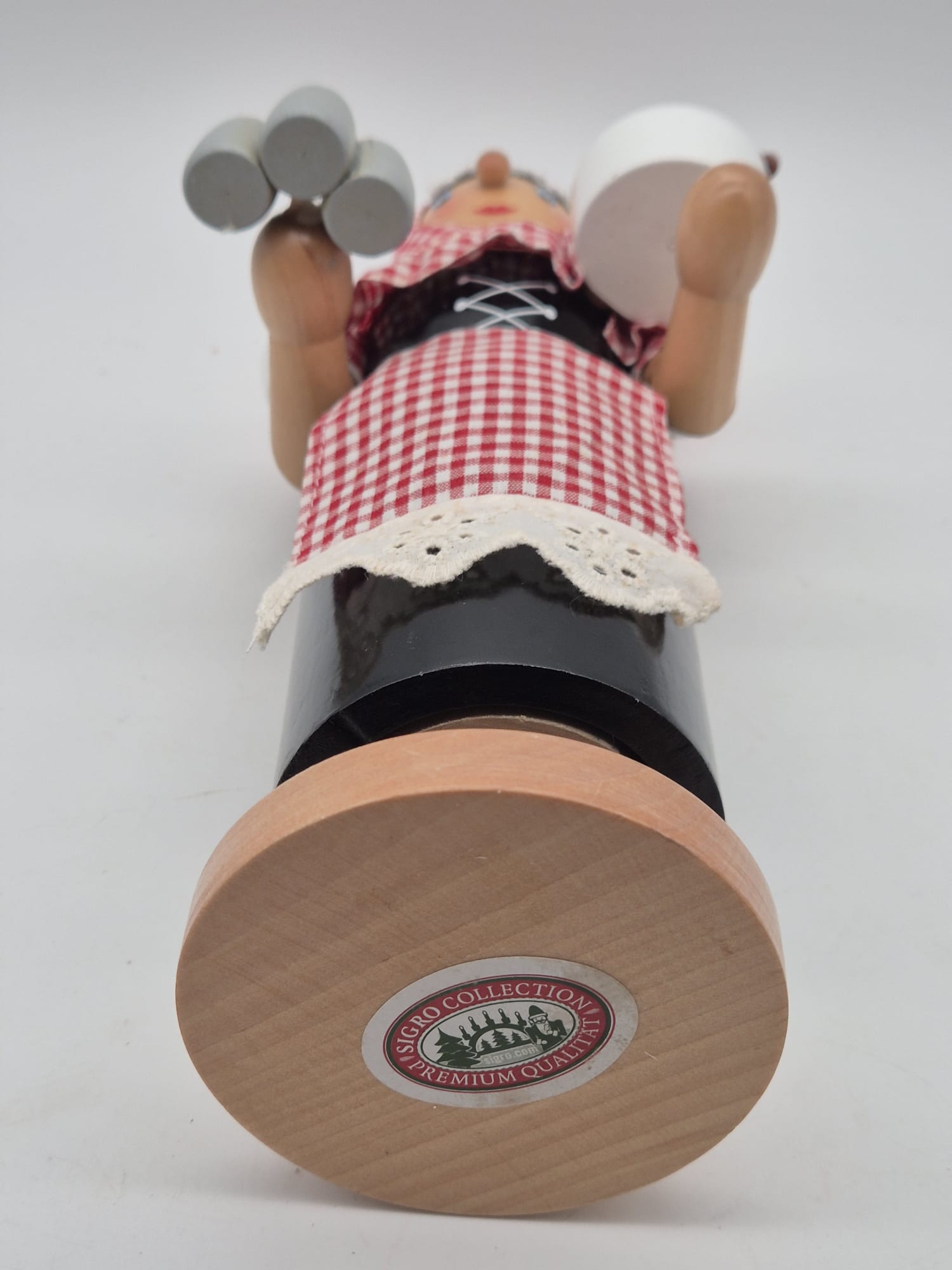 SIGRO Collection Räucherfrau Kellnerin / Bedienung aus Holz ca. 28 cm