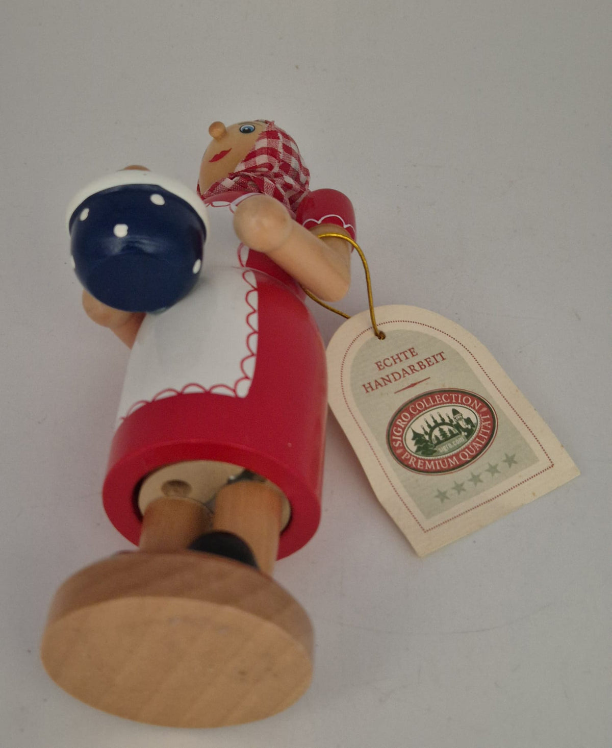 SIGRO Collection Räucherfrau „Kloßfrau“ aus Holz – ca. 18 cm unbenutzt